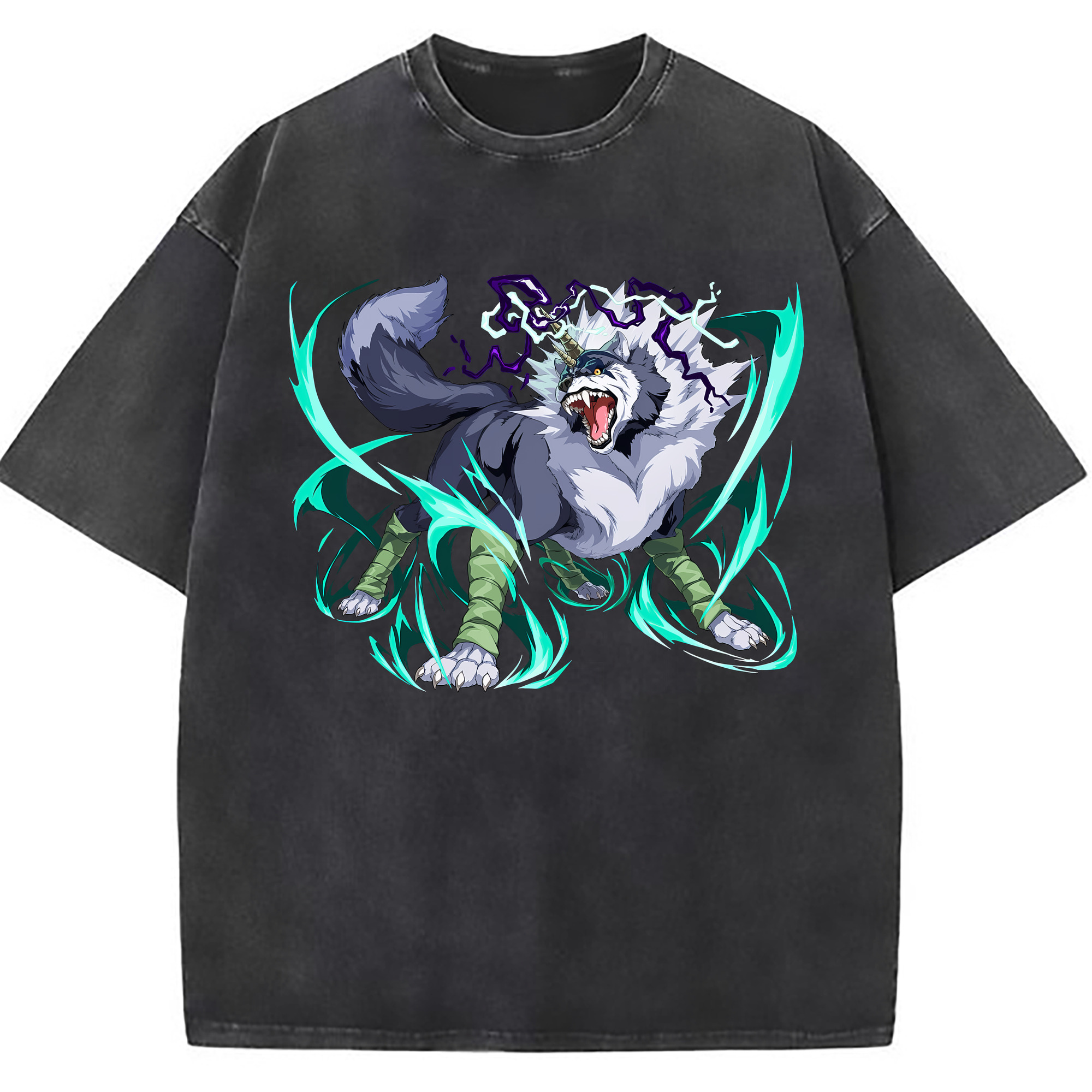 （画像用） 転スラ Regarding Reincarnated to Slime 綿100% ヴィンテージ風 半袖Tシャツ（フロントプリント）