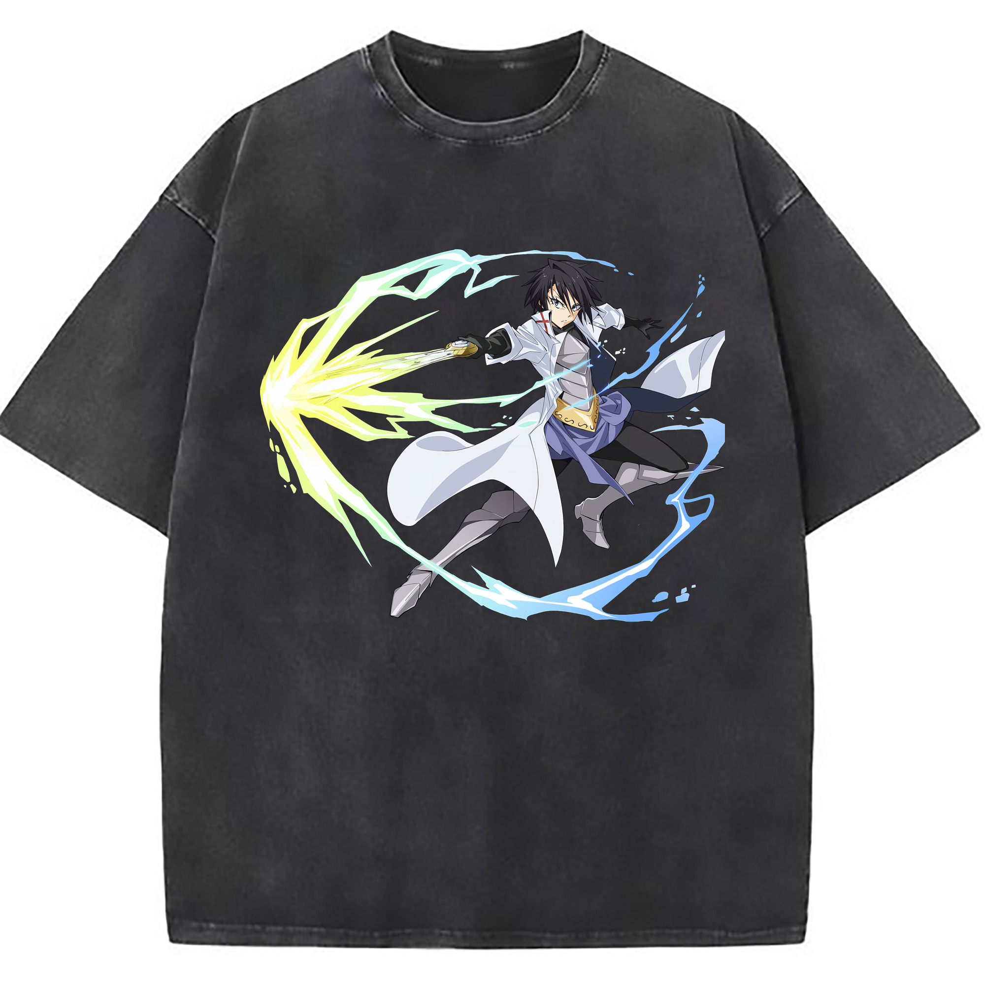 （画像用） 転スラ Regarding Reincarnated to Slime 綿100% ヴィンテージ風 半袖Tシャツ（フロントプリント）