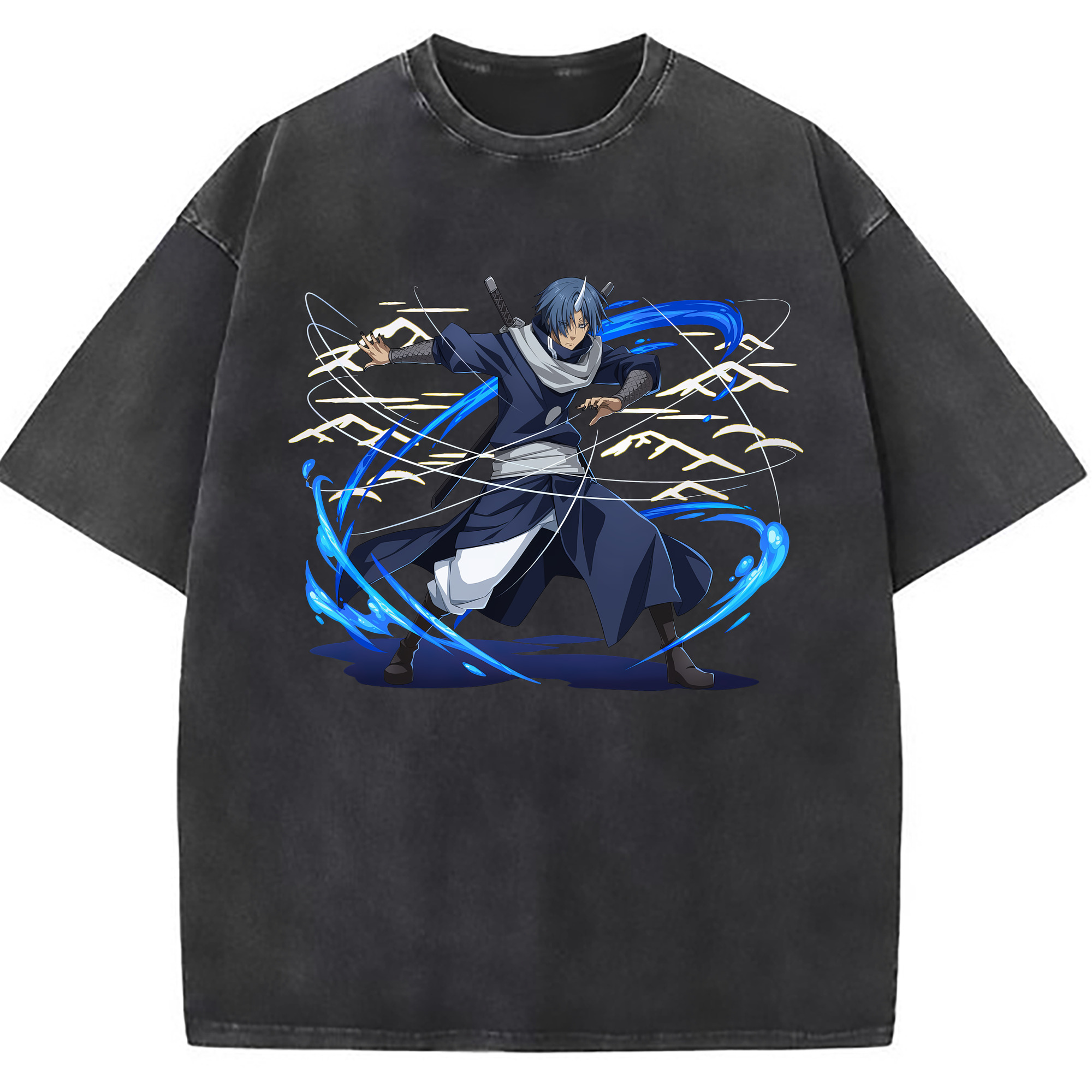 （画像用） 転スラ Regarding Reincarnated to Slime 綿100% ヴィンテージ風 半袖Tシャツ（フロントプリント）