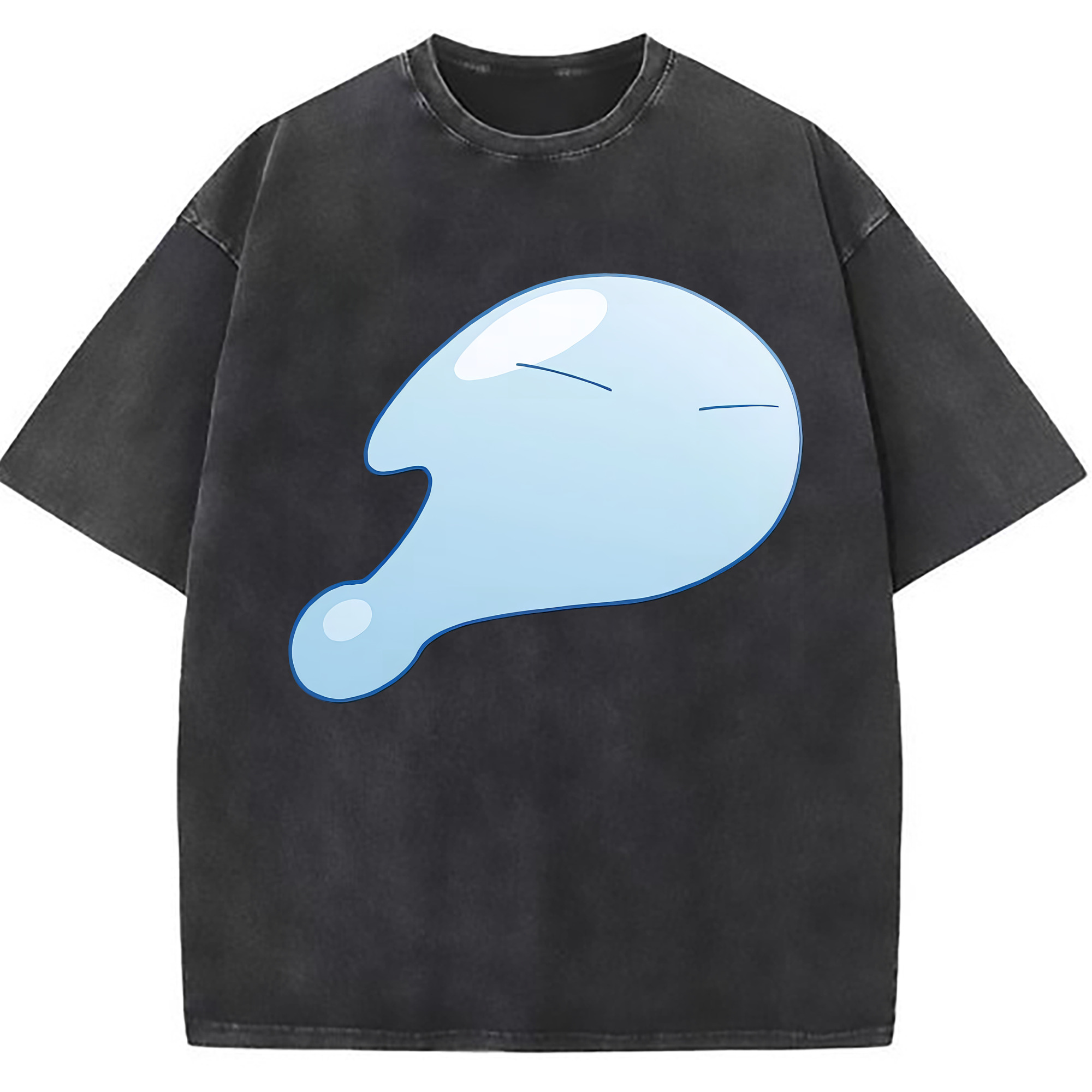 （画像用） 転スラ Regarding Reincarnated to Slime 綿100% ヴィンテージ風 半袖Tシャツ（フロントプリント）