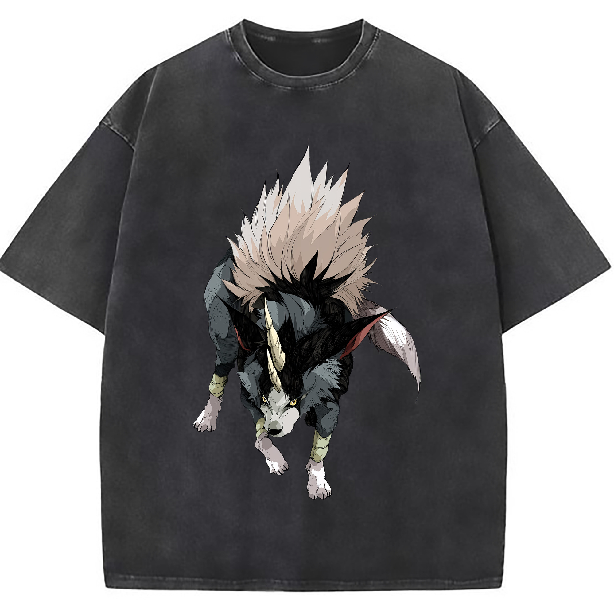 （画像用） 転スラ Regarding Reincarnated to Slime 綿100% ヴィンテージ風 半袖Tシャツ（フロントプリント）