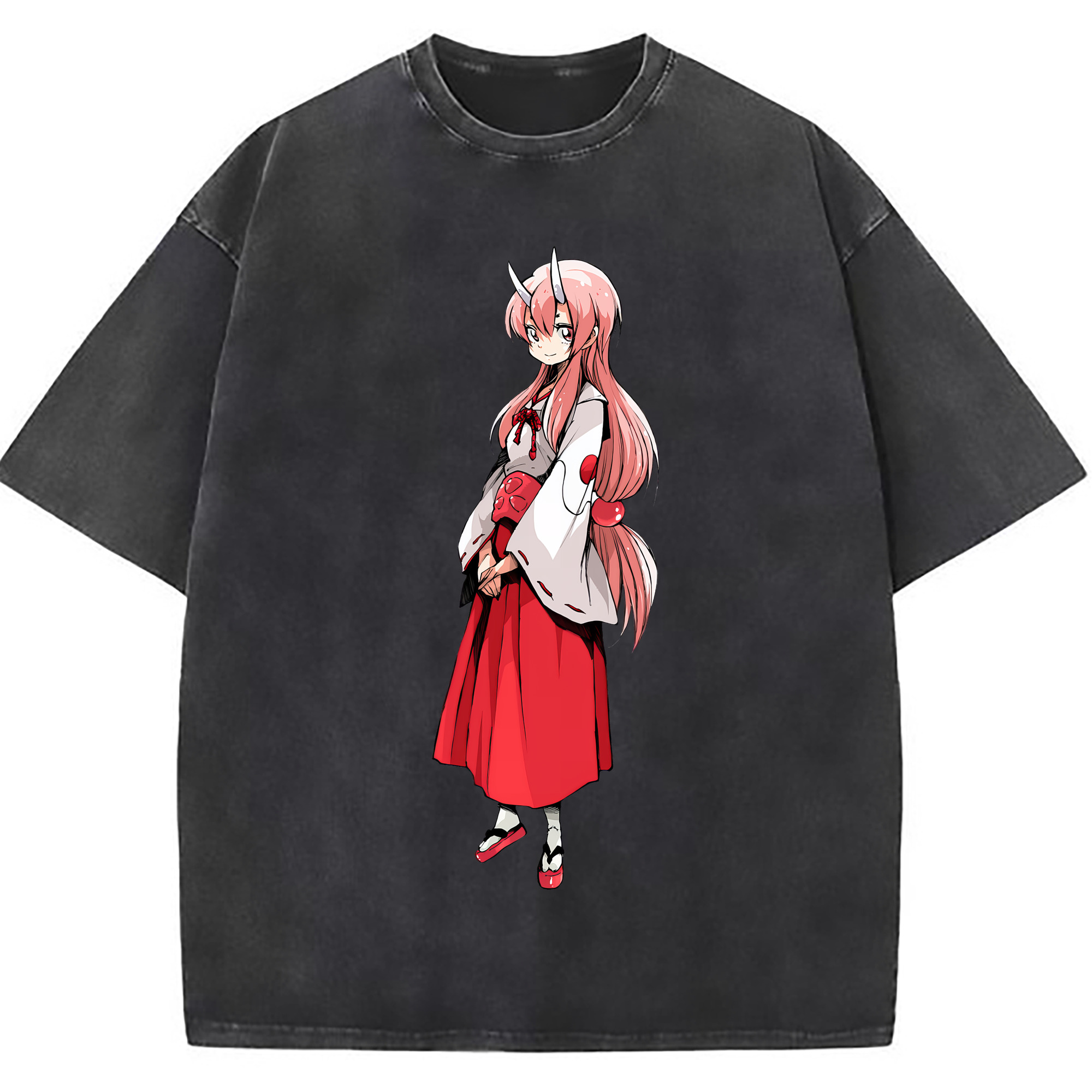 （画像用） 転スラ Regarding Reincarnated to Slime 綿100% ヴィンテージ風 半袖Tシャツ（フロントプリント）