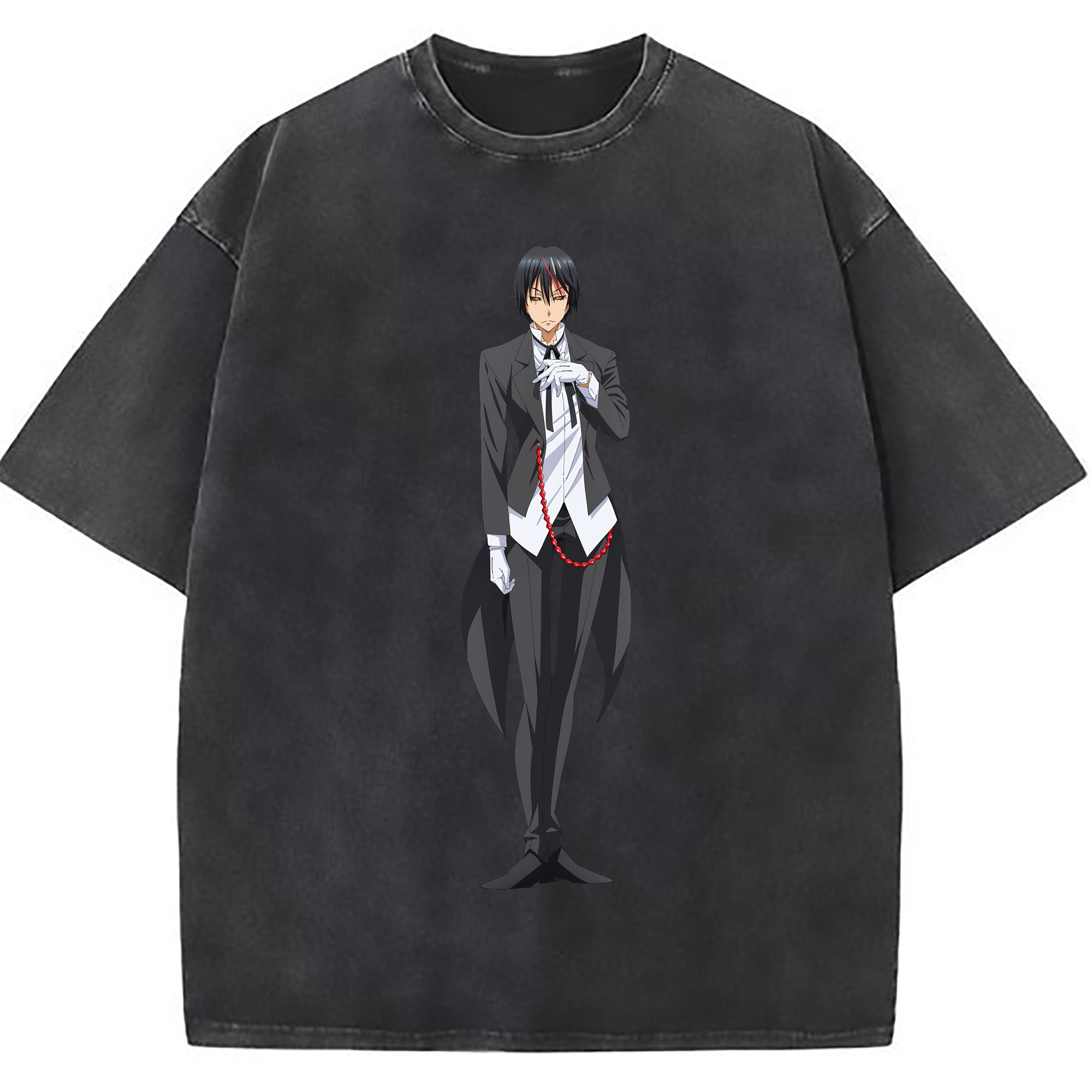（画像用） 転スラ Regarding Reincarnated to Slime 綿100% ヴィンテージ風 半袖Tシャツ（フロントプリント）