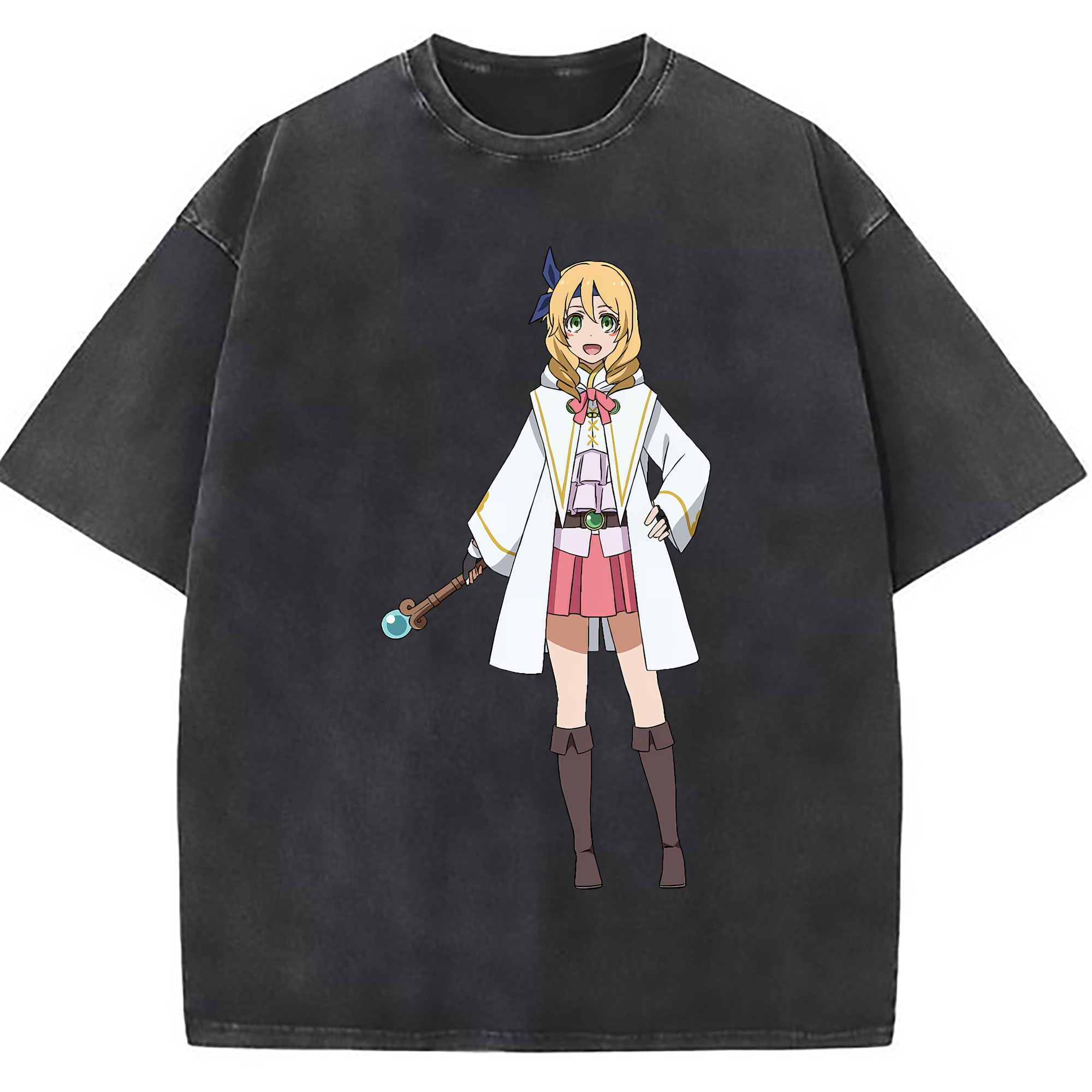 （画像用） 転スラ Regarding Reincarnated to Slime 綿100% ヴィンテージ風 半袖Tシャツ（フロントプリント）