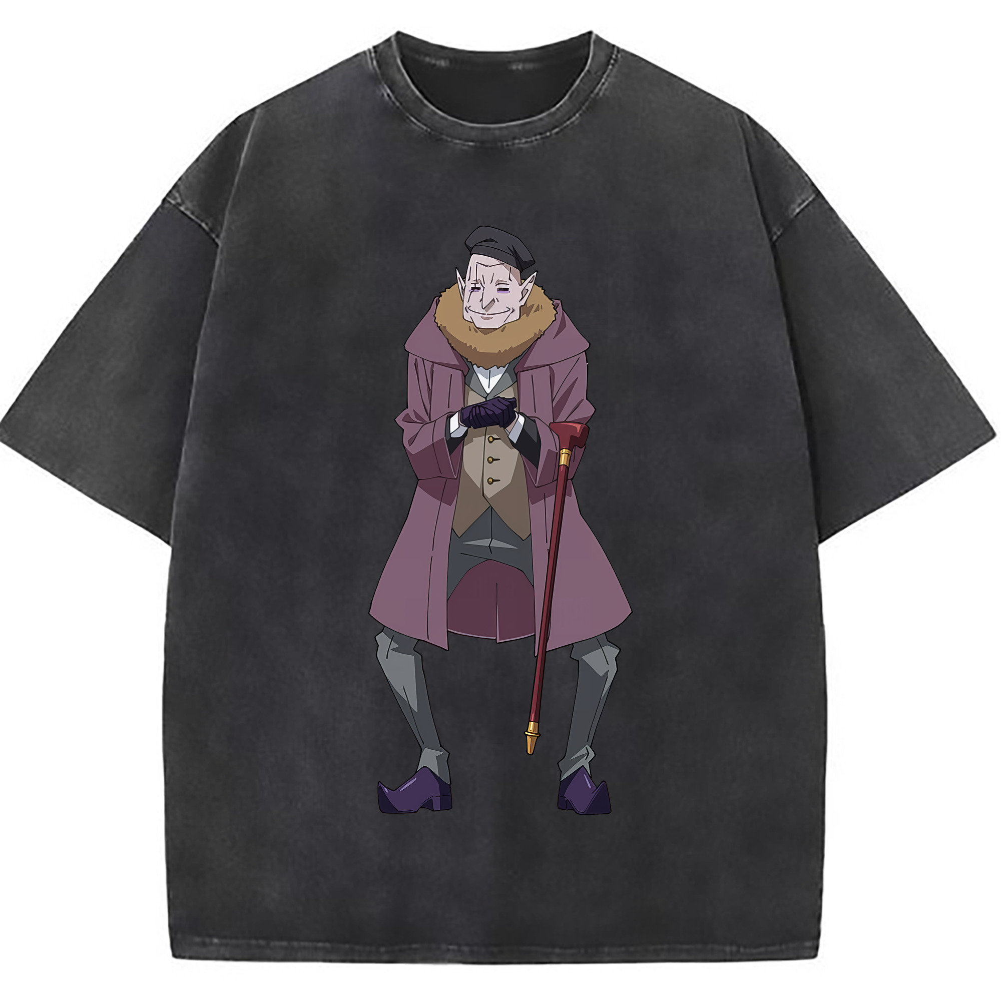 （画像用） 転スラ Regarding Reincarnated to Slime 綿100% ヴィンテージ風 半袖Tシャツ（フロントプリント）