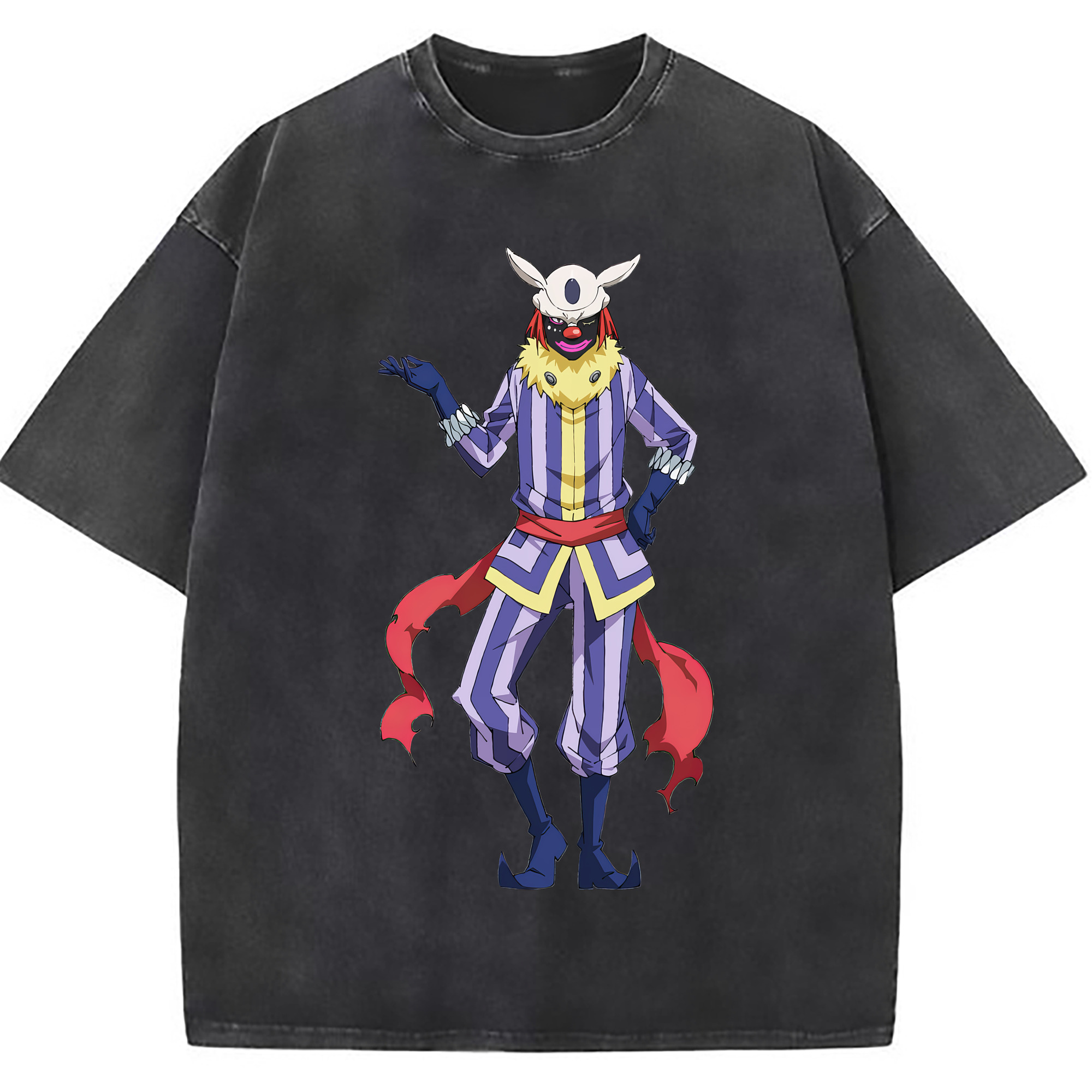 （画像用） 転スラ Regarding Reincarnated to Slime 綿100% ヴィンテージ風 半袖Tシャツ（フロントプリント）