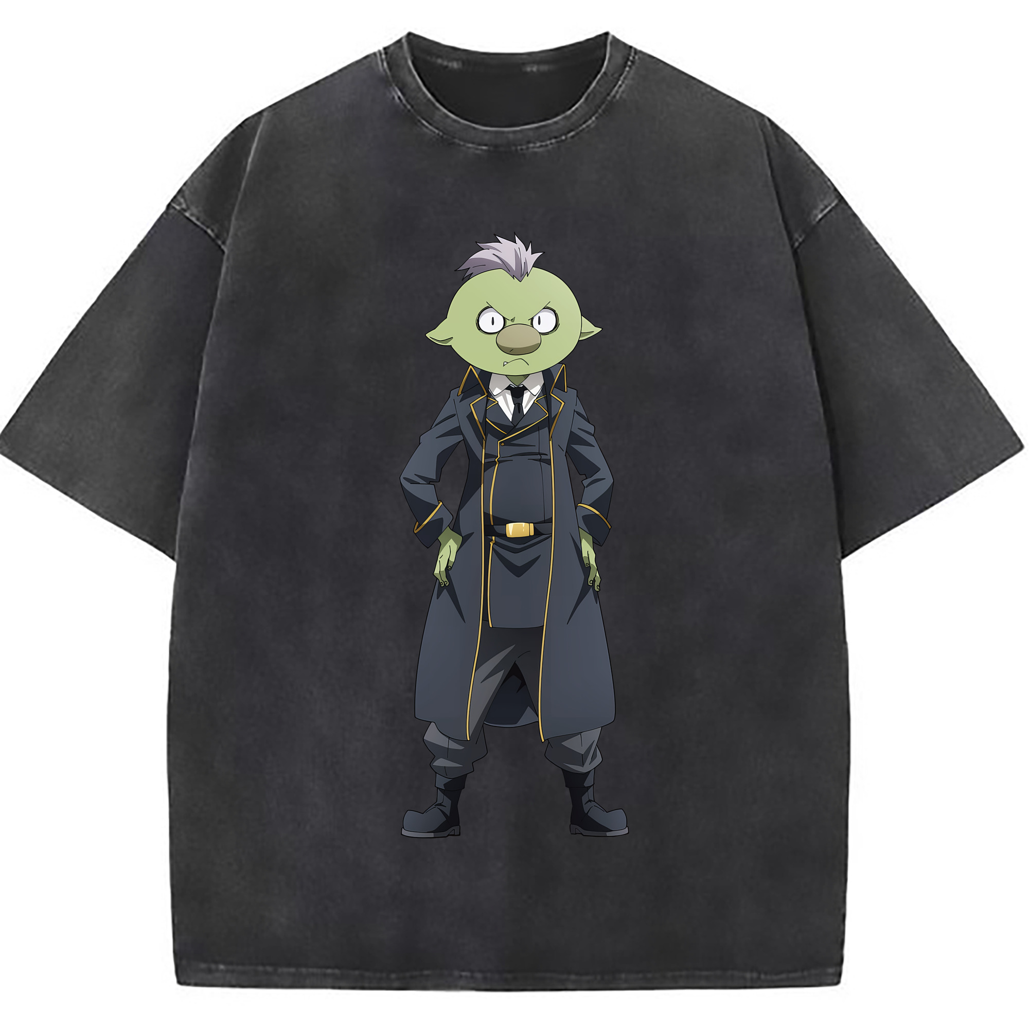 （画像用） 転スラ Regarding Reincarnated to Slime 綿100% ヴィンテージ風 半袖Tシャツ（フロントプリント）