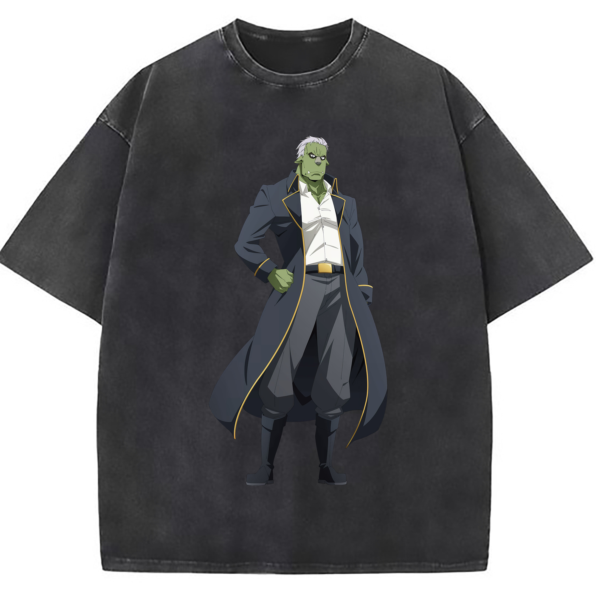 （画像用） 転スラ Regarding Reincarnated to Slime 綿100% ヴィンテージ風 半袖Tシャツ（フロントプリント）
