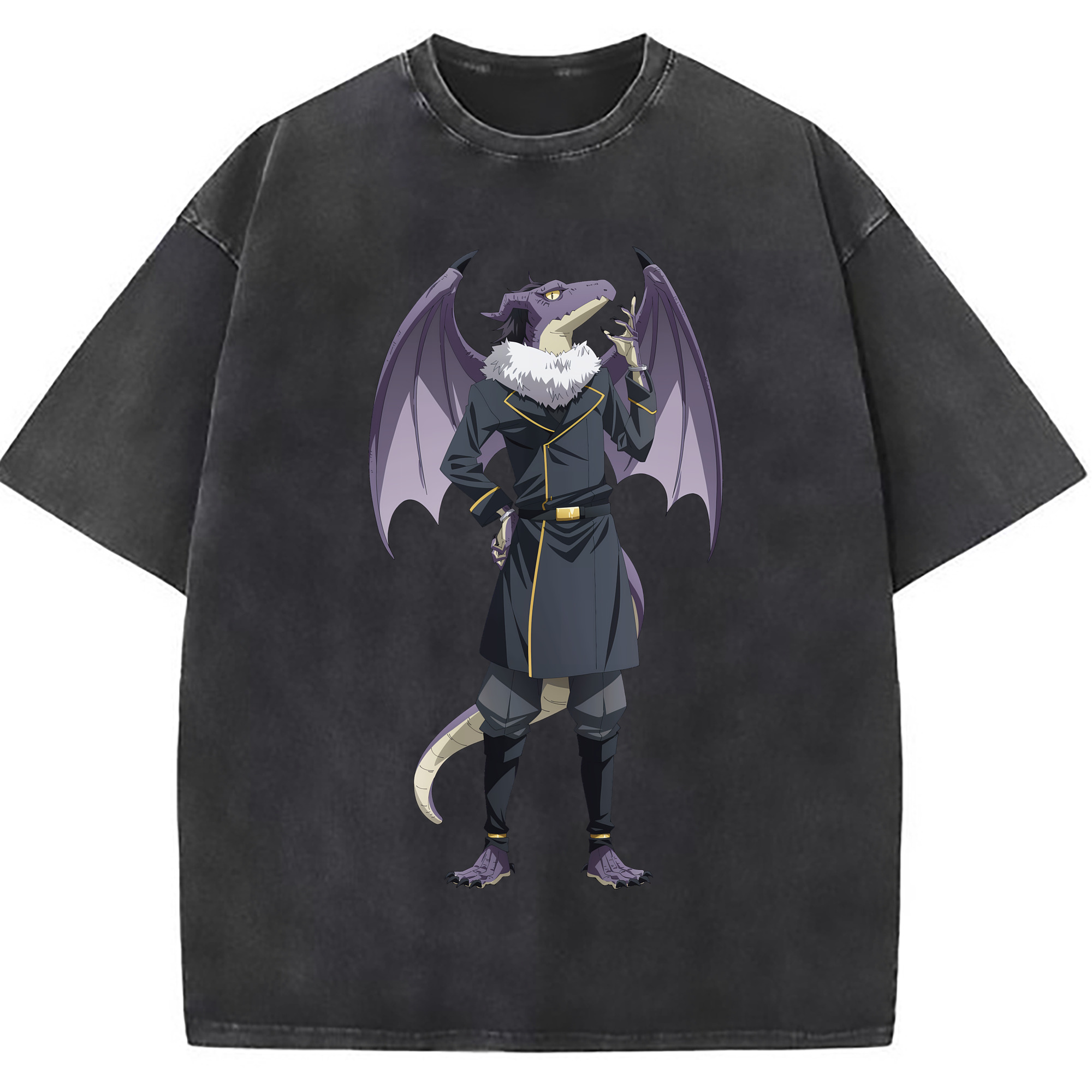 （画像用） 転スラ Regarding Reincarnated to Slime 綿100% ヴィンテージ風 半袖Tシャツ（フロントプリント）
