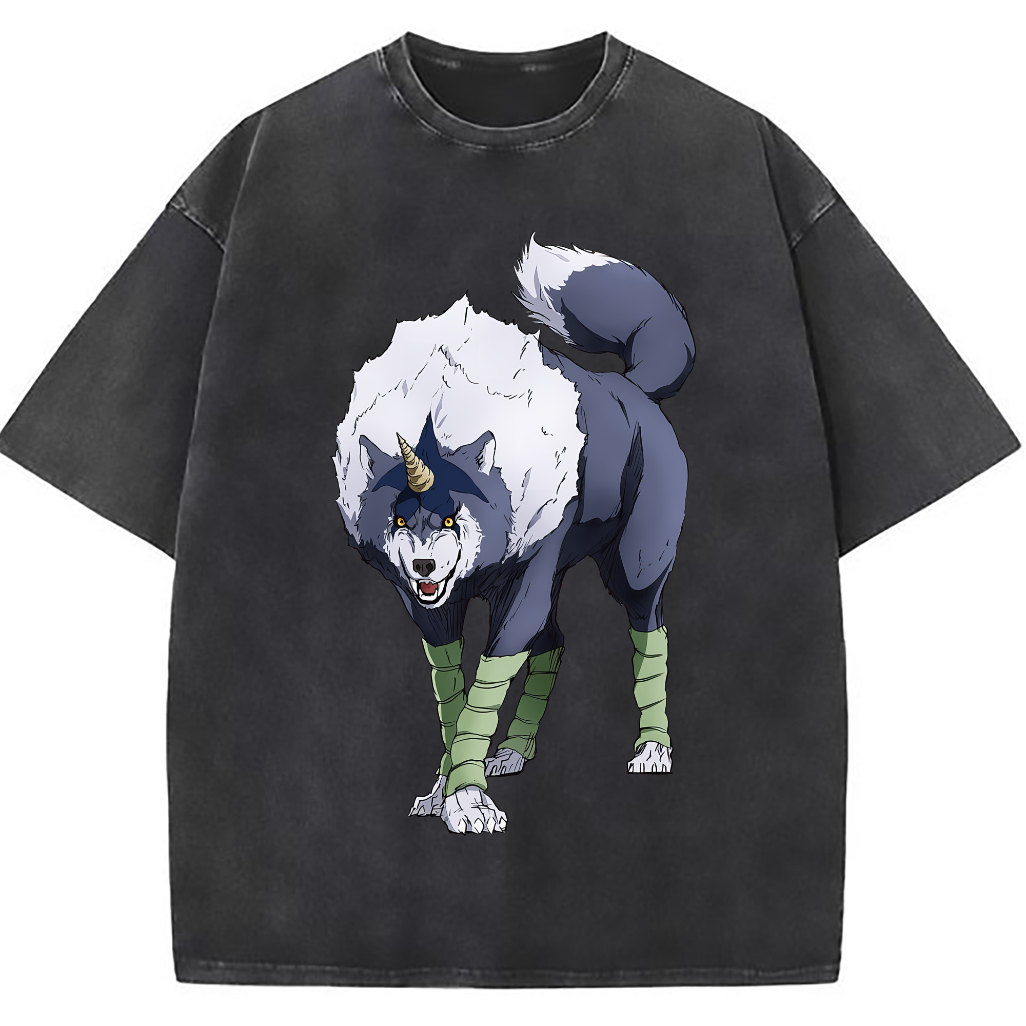 （画像用） 転スラ Regarding Reincarnated to Slime 綿100% ヴィンテージ風 半袖Tシャツ（フロントプリント）