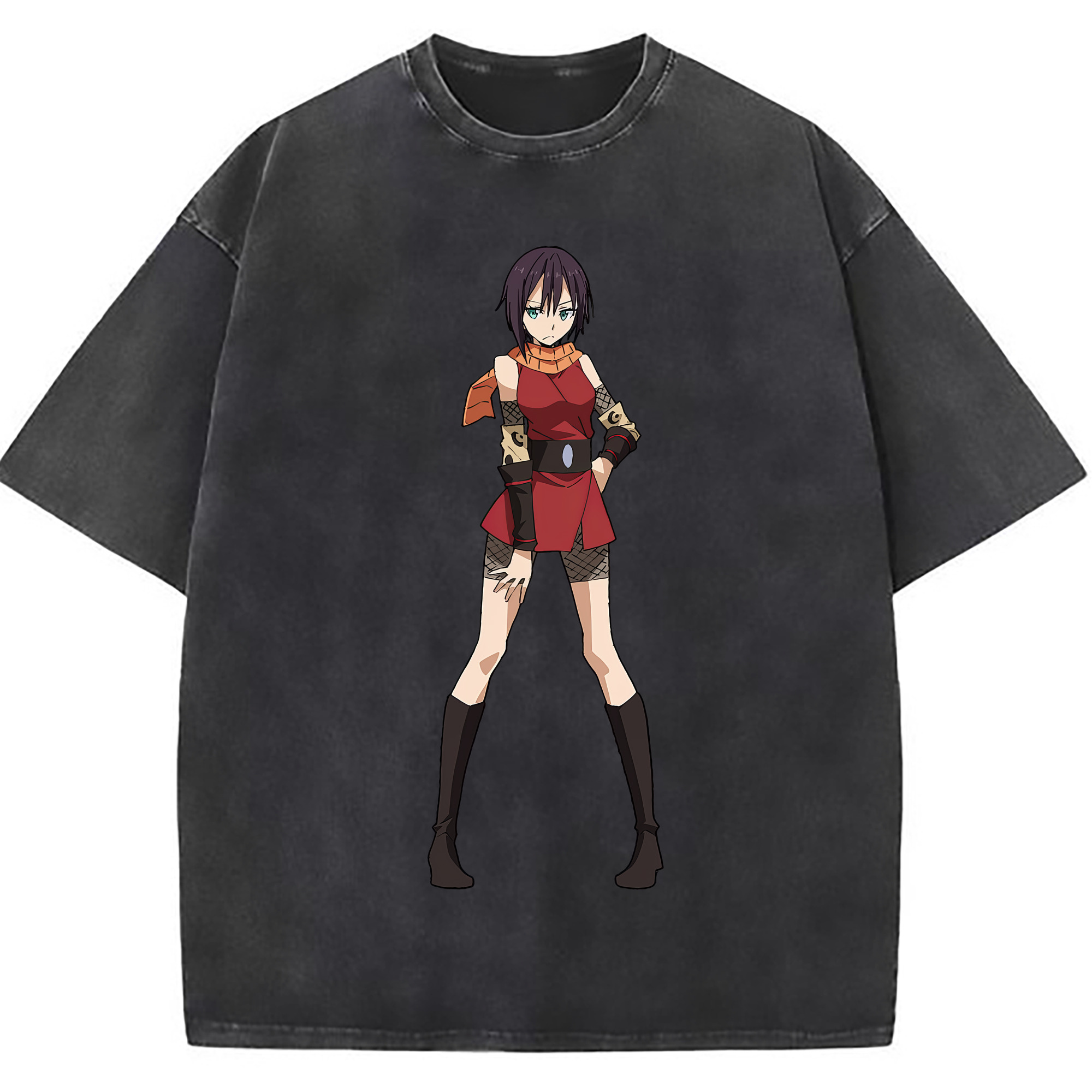 （画像用） 転スラ Regarding Reincarnated to Slime 綿100% ヴィンテージ風 半袖Tシャツ（フロントプリント）