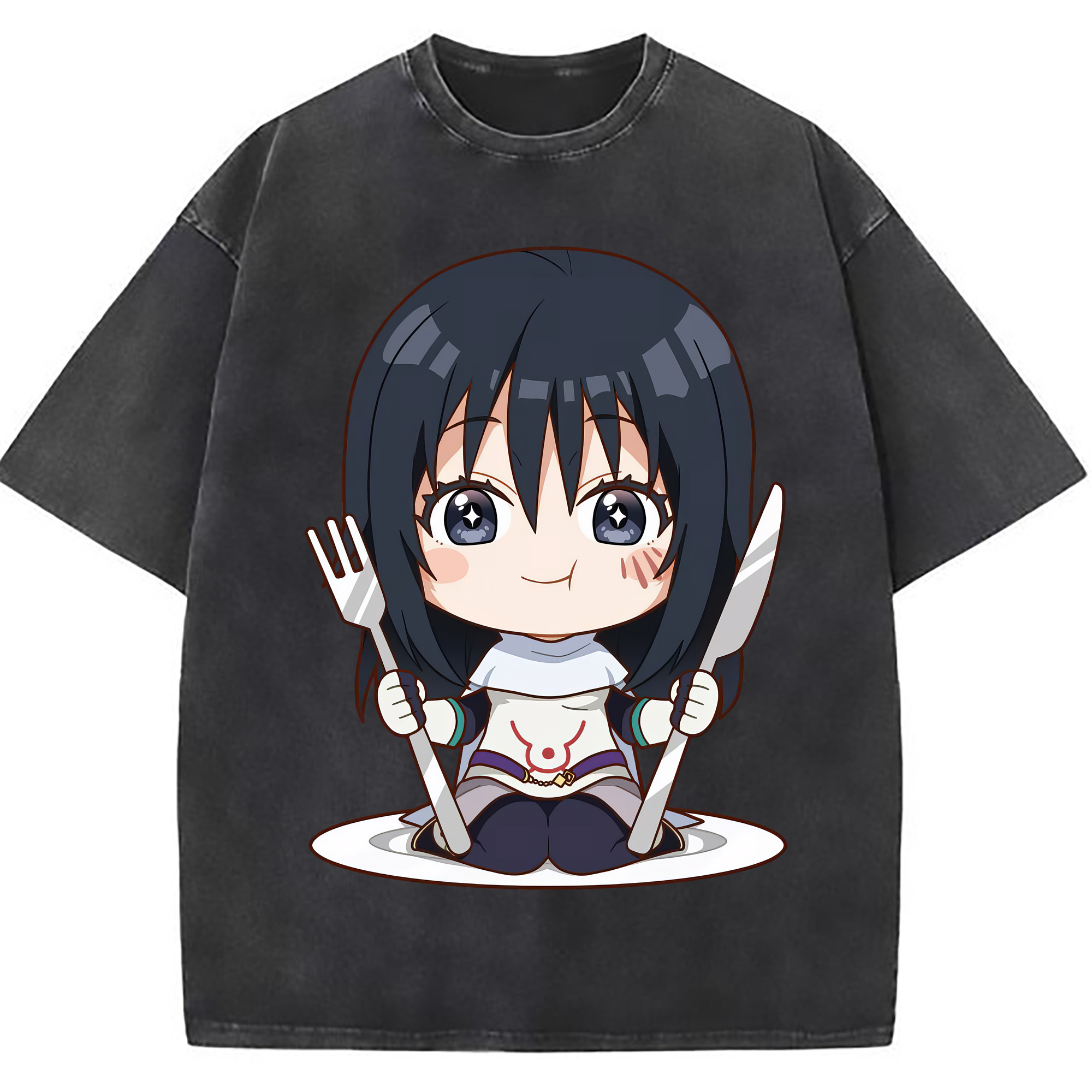 （画像用） 転スラ Regarding Reincarnated to Slime 綿100% ヴィンテージ風 半袖Tシャツ（フロントプリント）