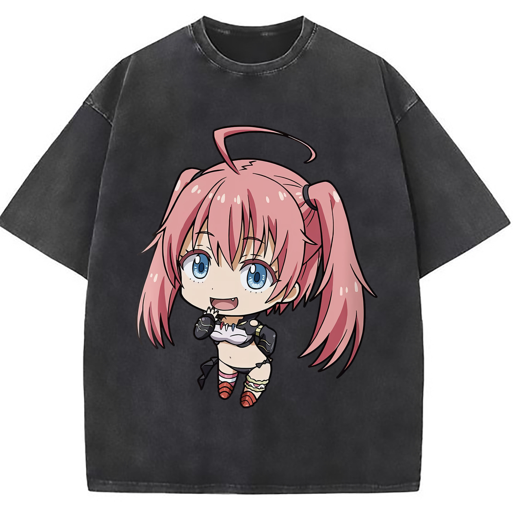（画像用） 転スラ Regarding Reincarnated to Slime 綿100% ヴィンテージ風 半袖Tシャツ（フロントプリント）