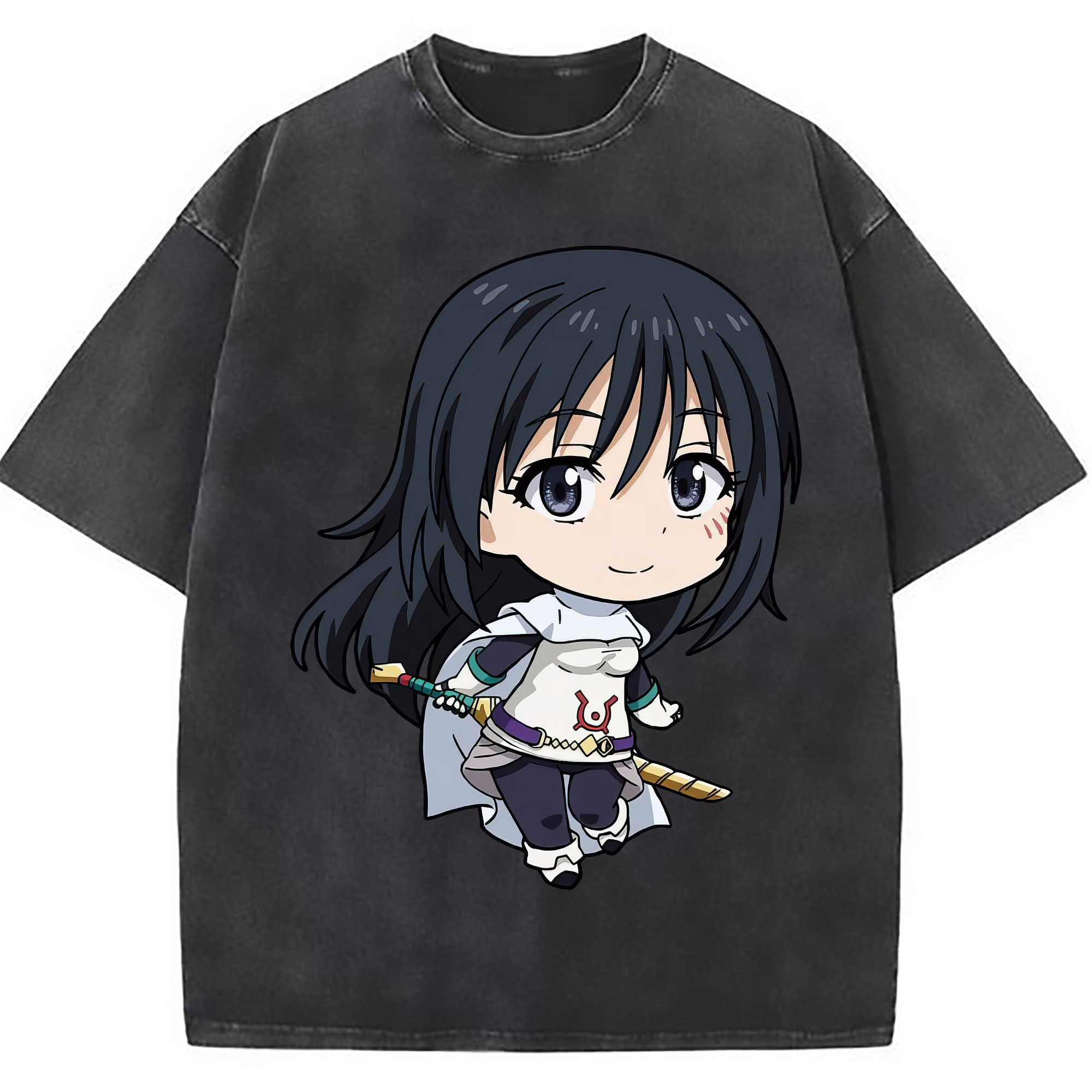 （画像用） 転スラ Regarding Reincarnated to Slime 綿100% ヴィンテージ風 半袖Tシャツ（フロントプリント）