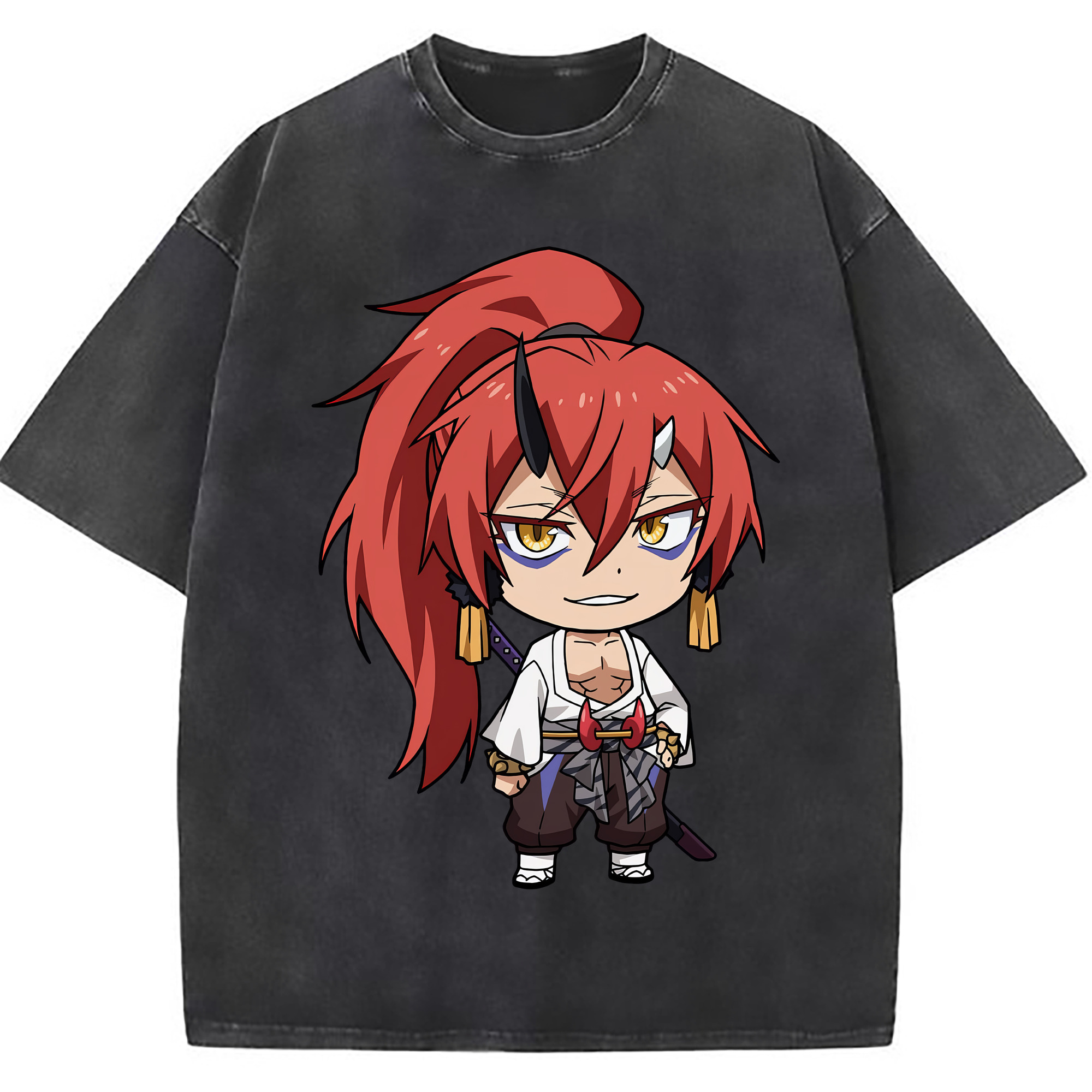 （画像用） 転スラ Regarding Reincarnated to Slime 綿100% ヴィンテージ風 半袖Tシャツ（フロントプリント）