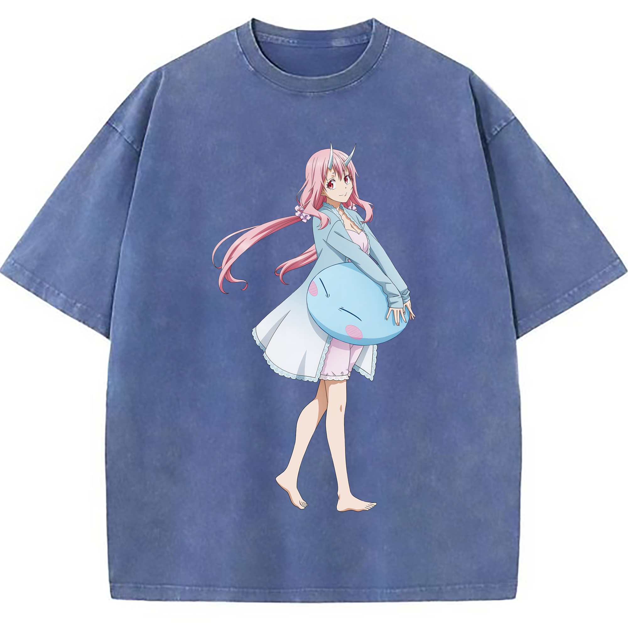 （画像用） 転スラ Regarding Reincarnated to Slime 綿100% ヴィンテージ風 半袖Tシャツ（フロントプリント）
