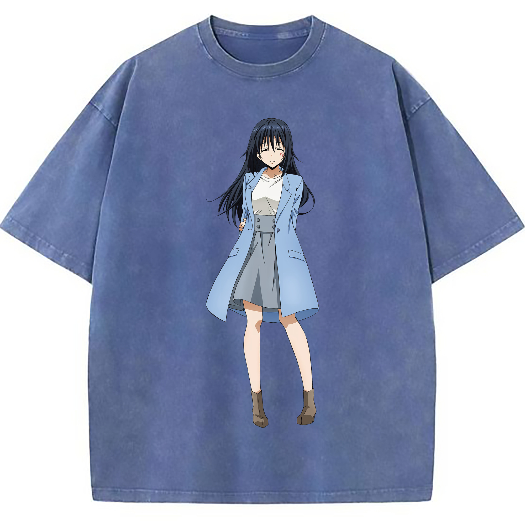 （画像用） 転スラ Regarding Reincarnated to Slime 綿100% ヴィンテージ風 半袖Tシャツ（フロントプリント）