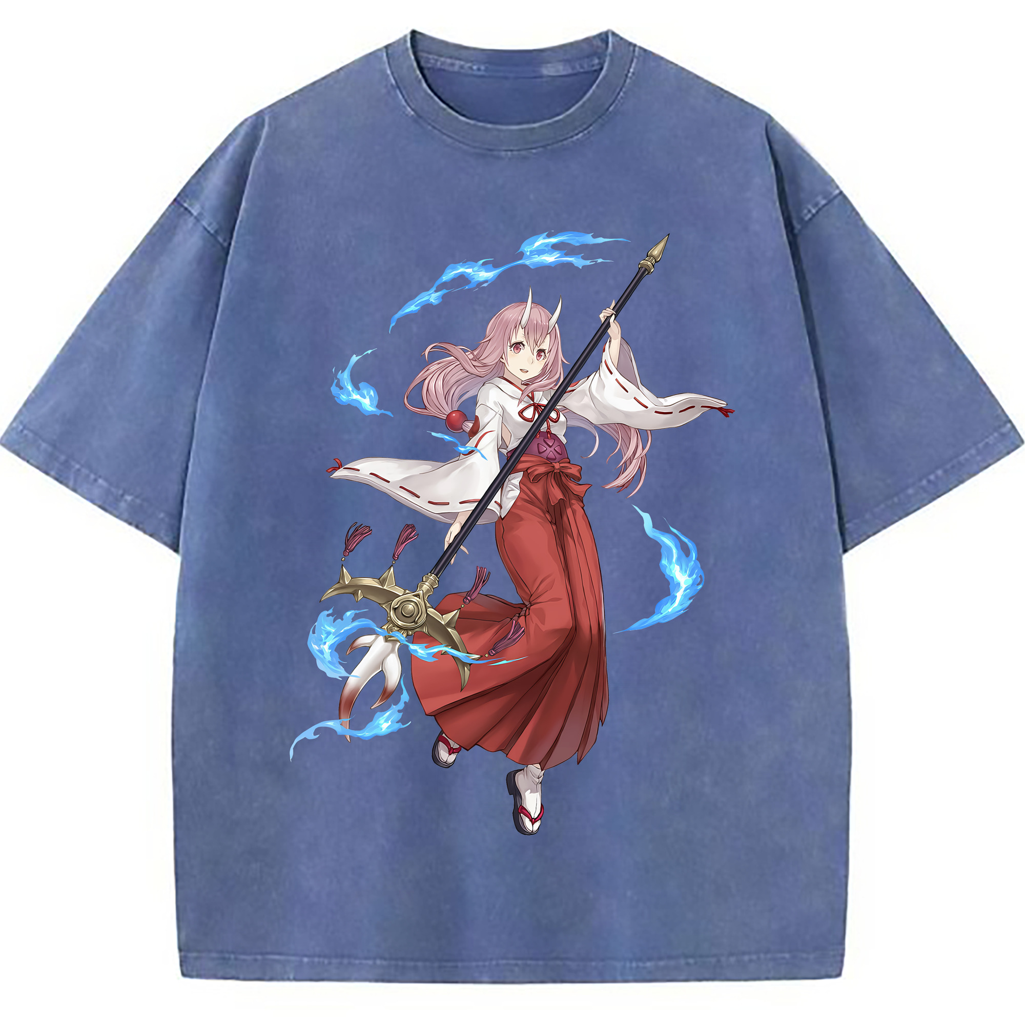 （画像用） 転スラ Regarding Reincarnated to Slime 綿100% ヴィンテージ風 半袖Tシャツ（フロントプリント）
