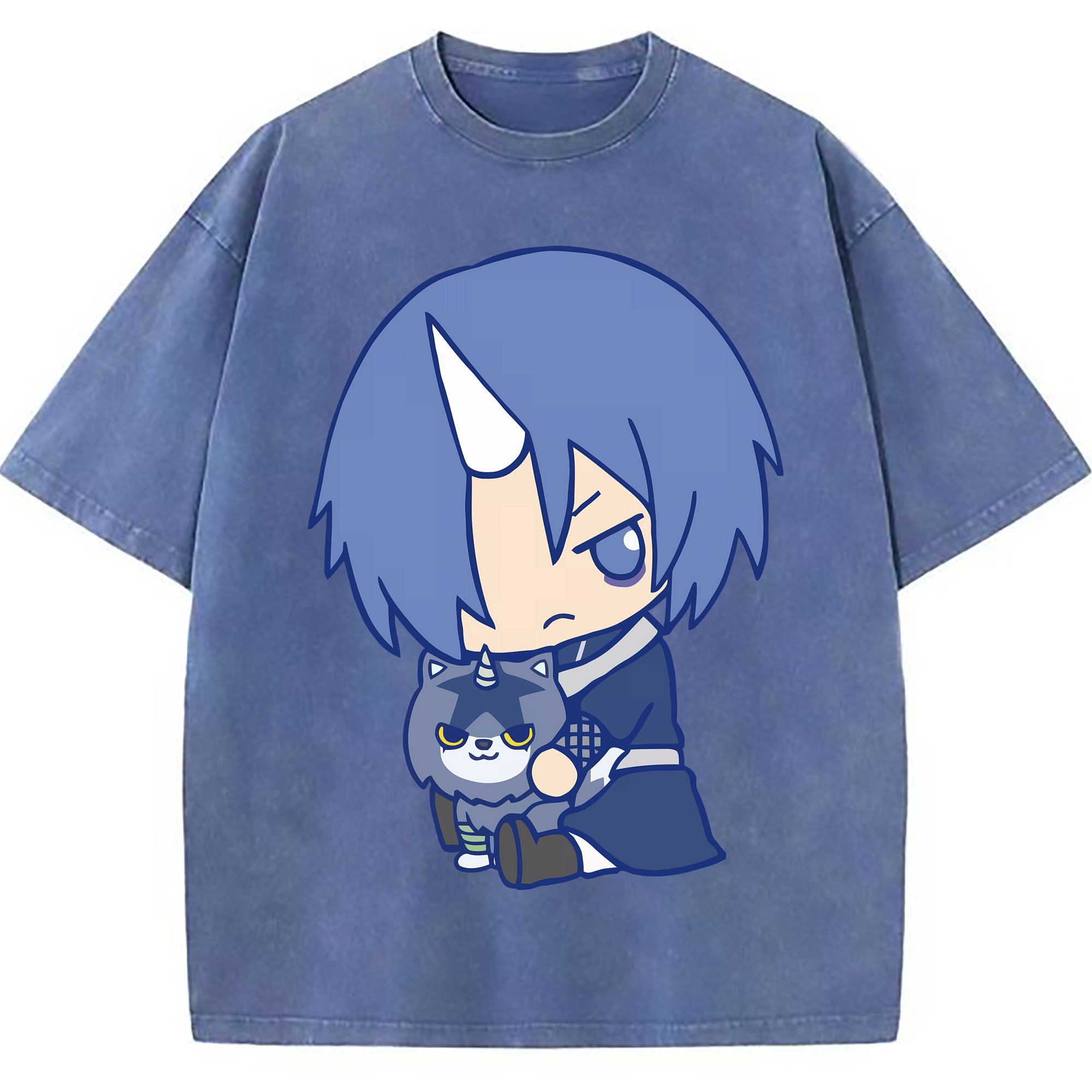 （画像用） 転スラ Regarding Reincarnated to Slime 綿100% ヴィンテージ風 半袖Tシャツ（フロントプリント）