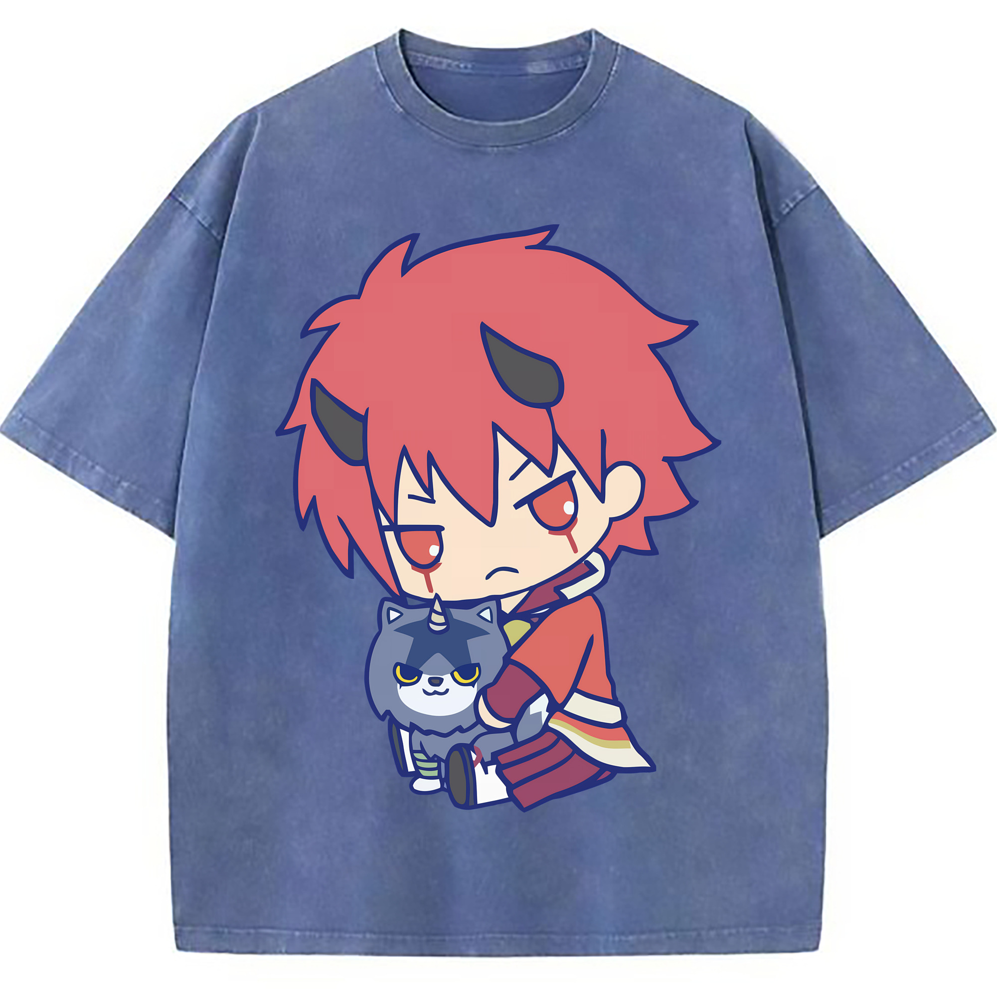 （画像用） 転スラ Regarding Reincarnated to Slime 綿100% ヴィンテージ風 半袖Tシャツ（フロントプリント）
