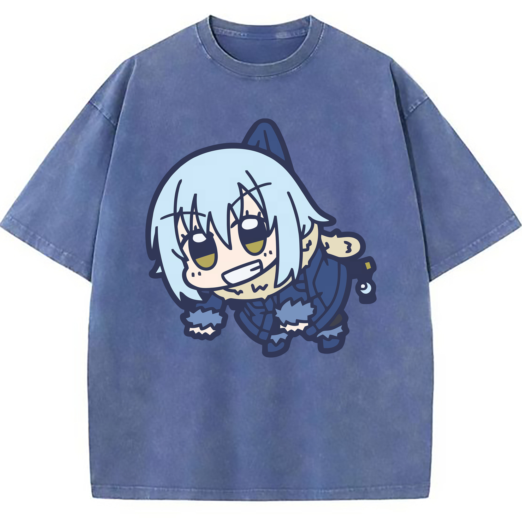 （画像用） 転スラ Regarding Reincarnated to Slime 綿100% ヴィンテージ風 半袖Tシャツ（フロントプリント）