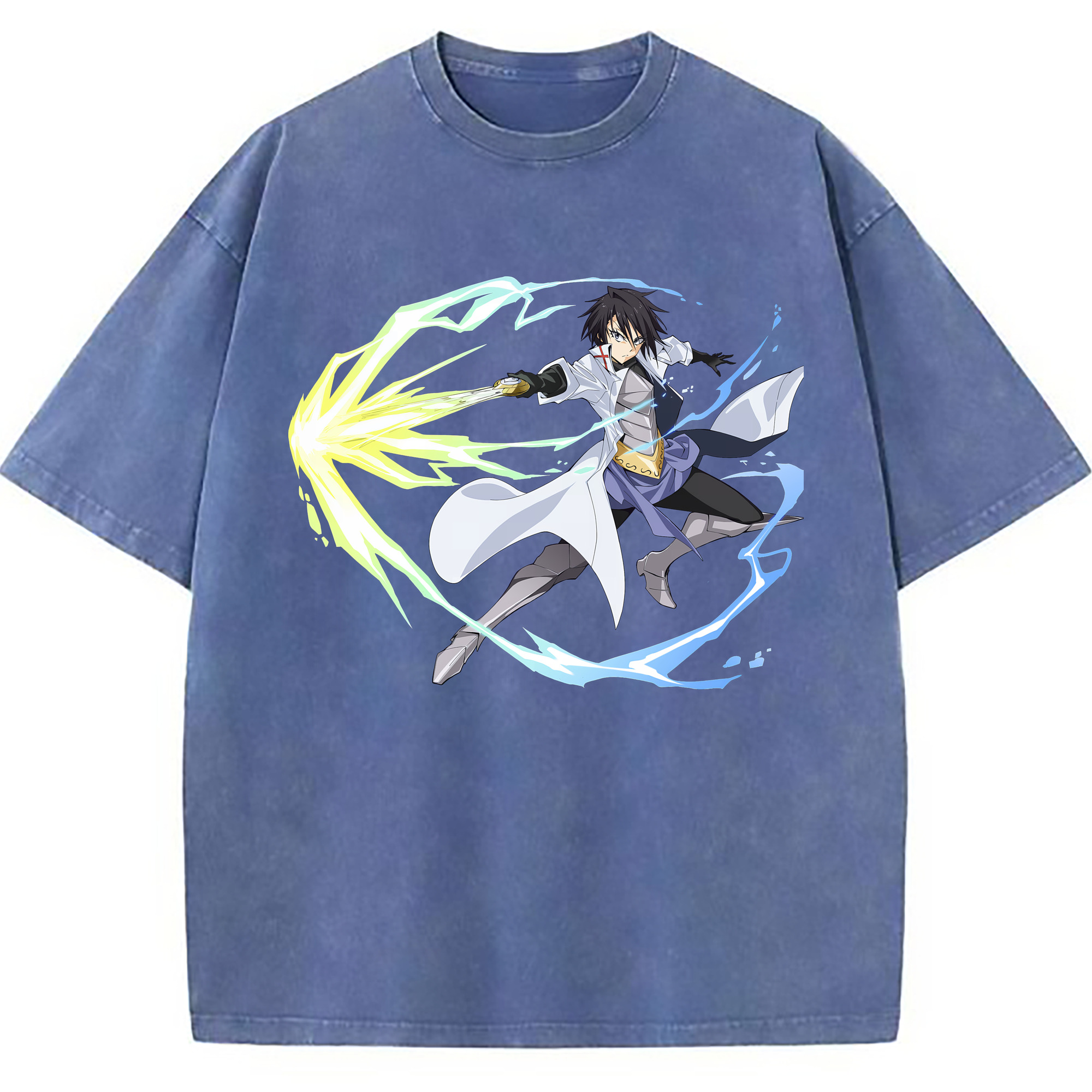 （画像用） 転スラ Regarding Reincarnated to Slime 綿100% ヴィンテージ風 半袖Tシャツ（フロントプリント）