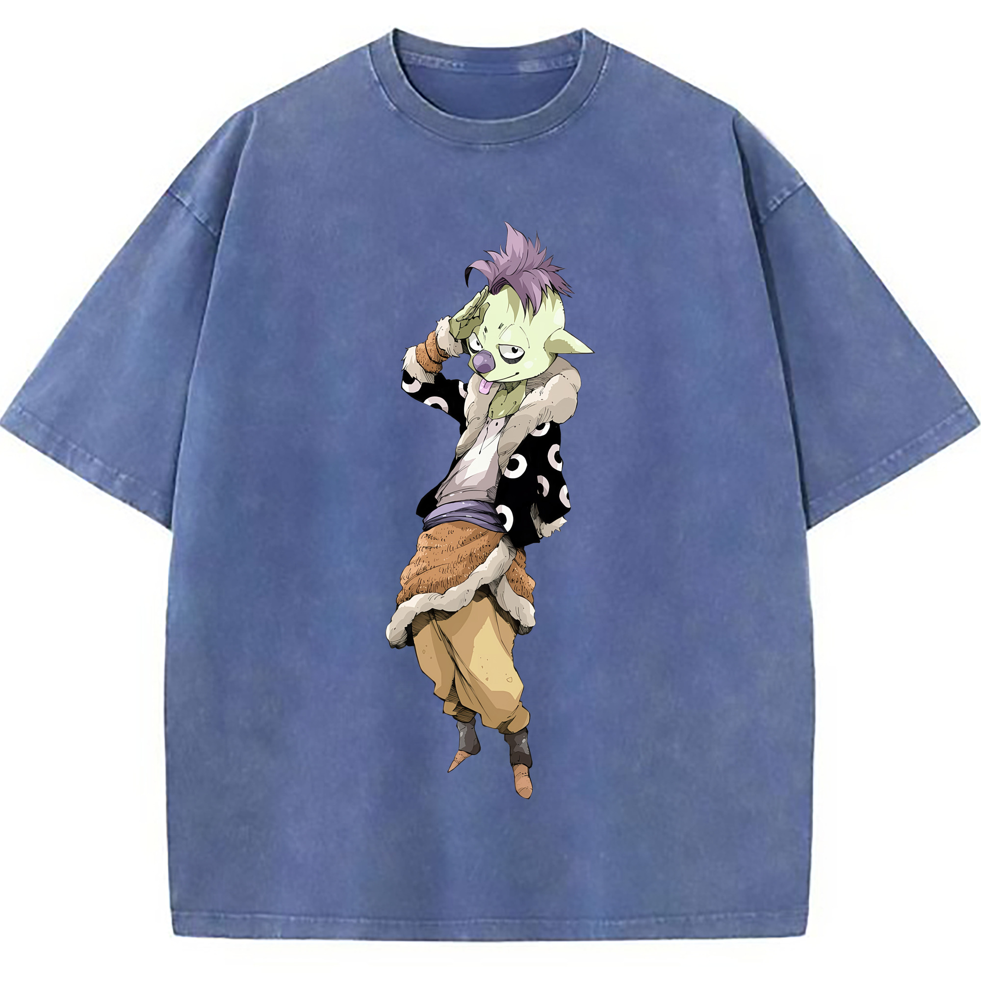 （画像用） 転スラ Regarding Reincarnated to Slime 綿100% ヴィンテージ風 半袖Tシャツ（フロントプリント）