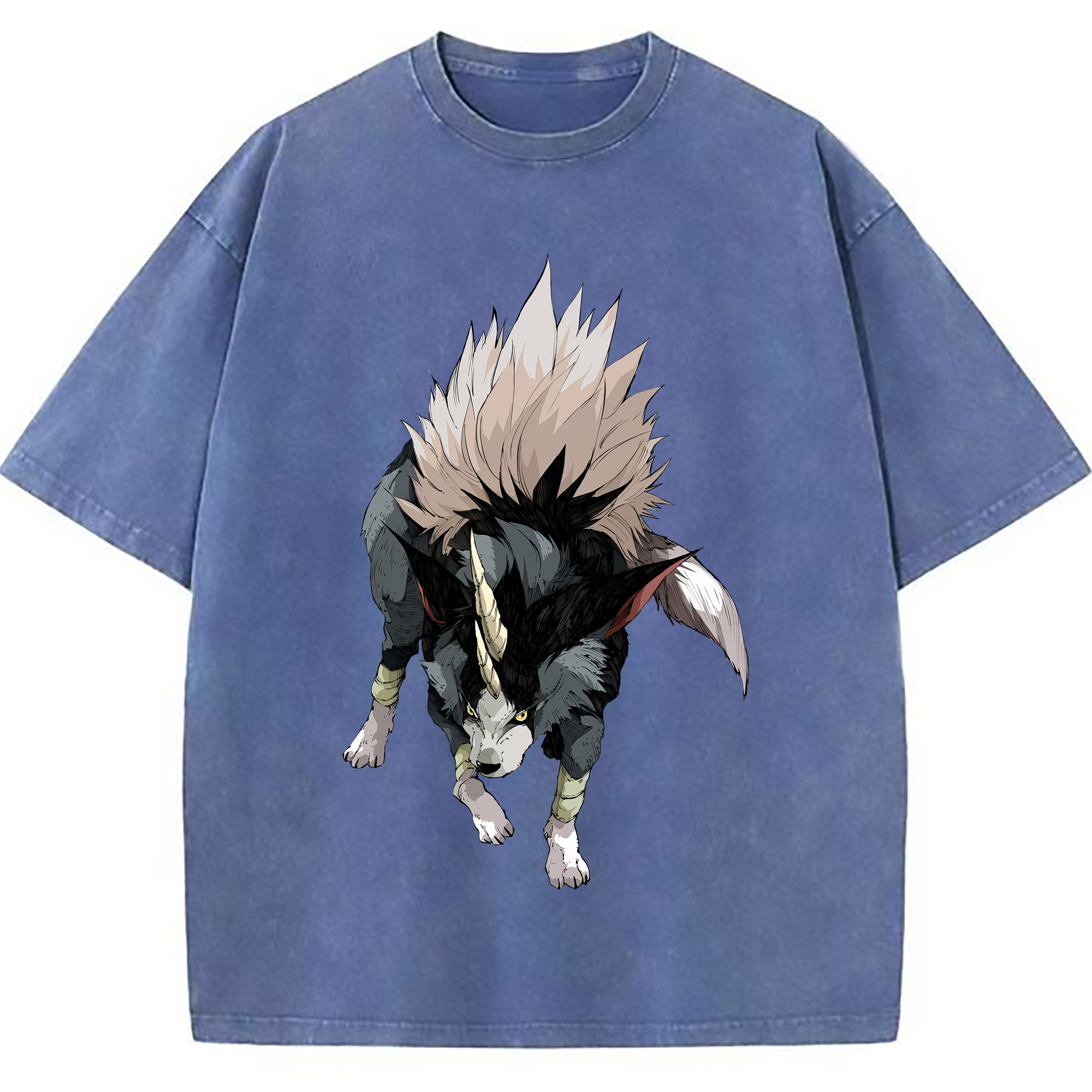 （画像用） 転スラ Regarding Reincarnated to Slime 綿100% ヴィンテージ風 半袖Tシャツ（フロントプリント）