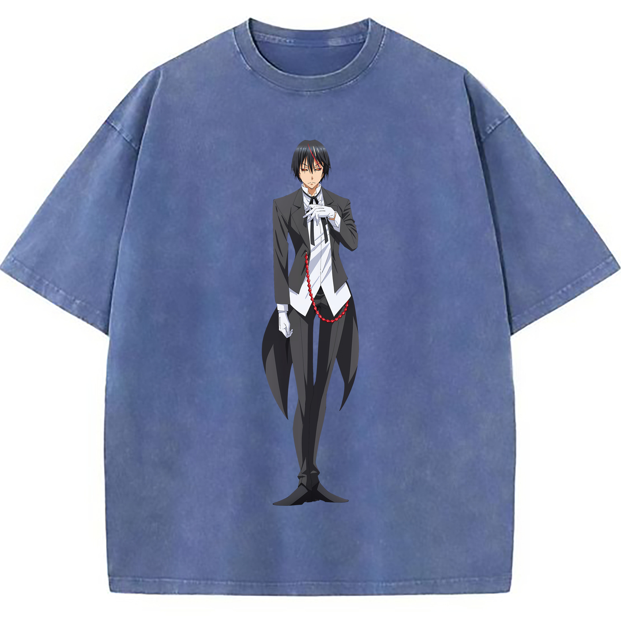 （画像用） 転スラ Regarding Reincarnated to Slime 綿100% ヴィンテージ風 半袖Tシャツ（フロントプリント）