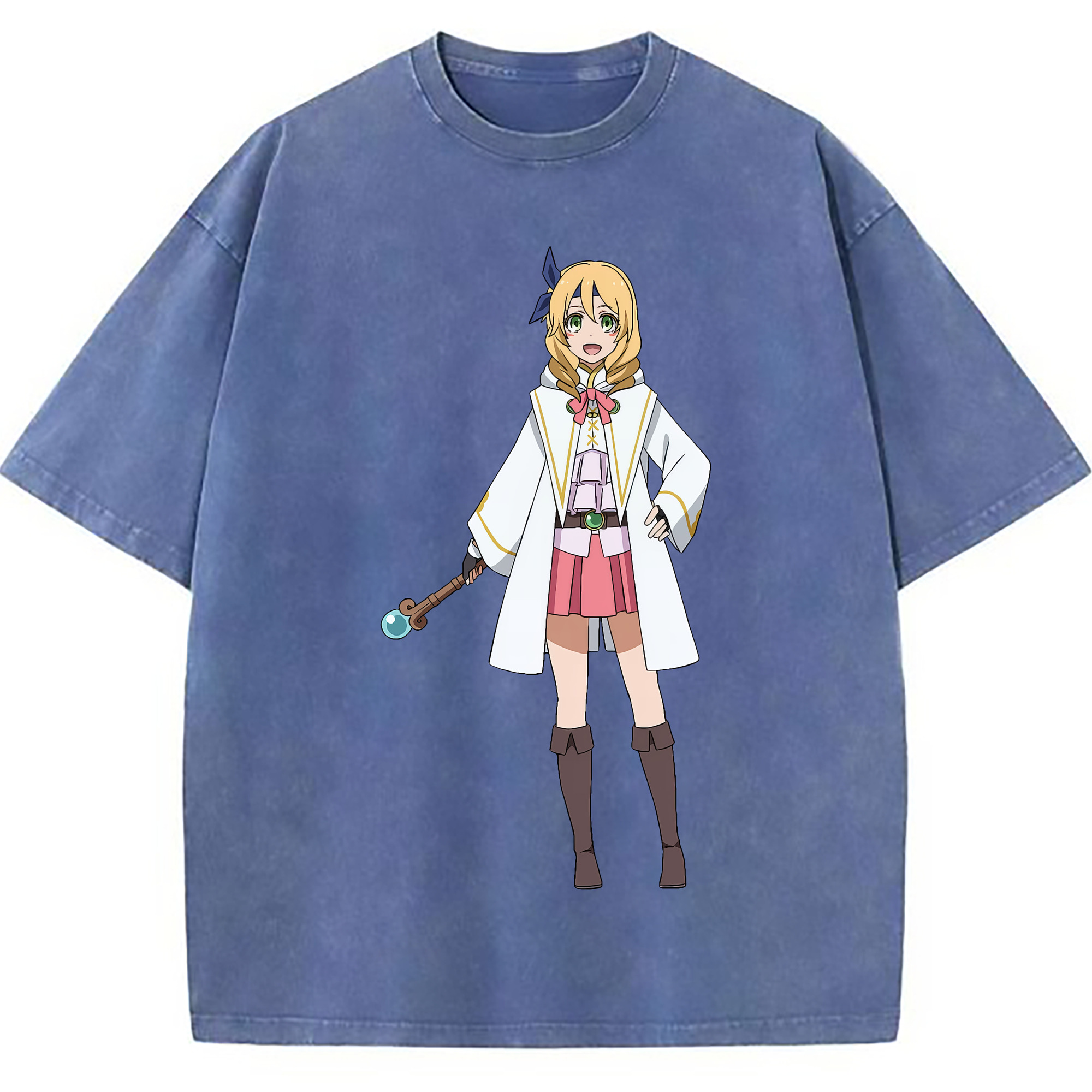 （画像用） 転スラ Regarding Reincarnated to Slime 綿100% ヴィンテージ風 半袖Tシャツ（フロントプリント）