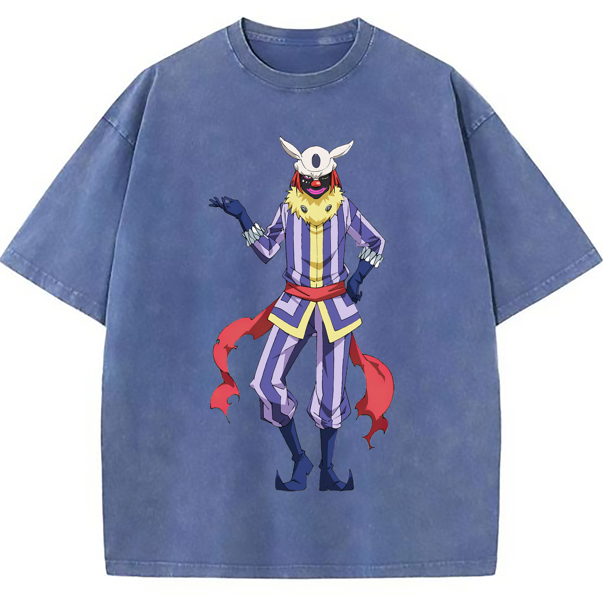 （画像用） 転スラ Regarding Reincarnated to Slime 綿100% ヴィンテージ風 半袖Tシャツ（フロントプリント）