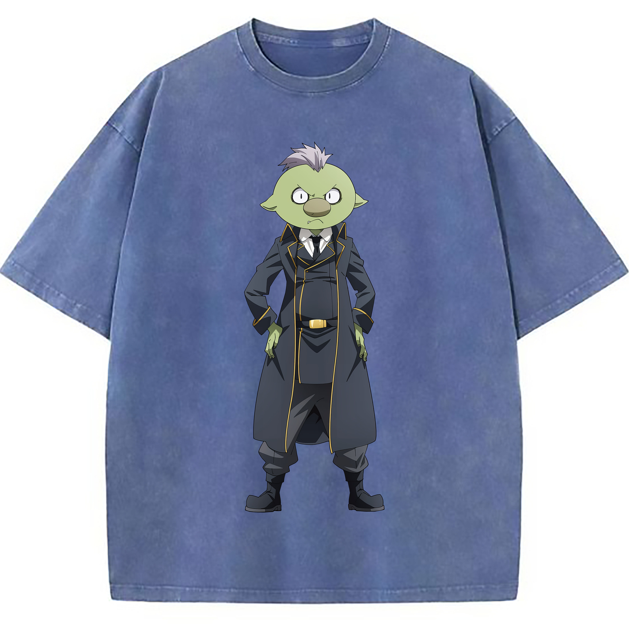 （画像用） 転スラ Regarding Reincarnated to Slime 綿100% ヴィンテージ風 半袖Tシャツ（フロントプリント）