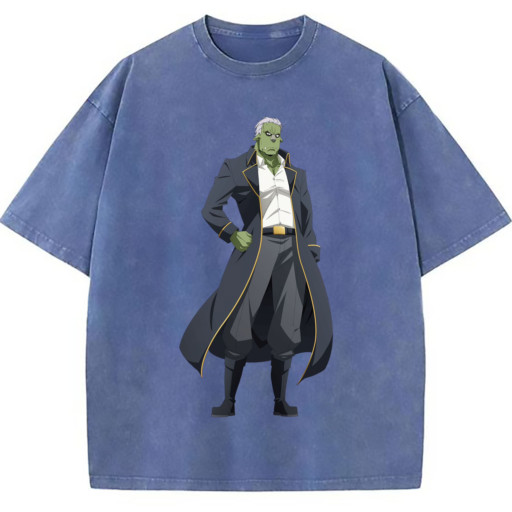 （画像用） 転スラ Regarding Reincarnated to Slime 綿100% ヴィンテージ風 半袖Tシャツ（フロントプリント）