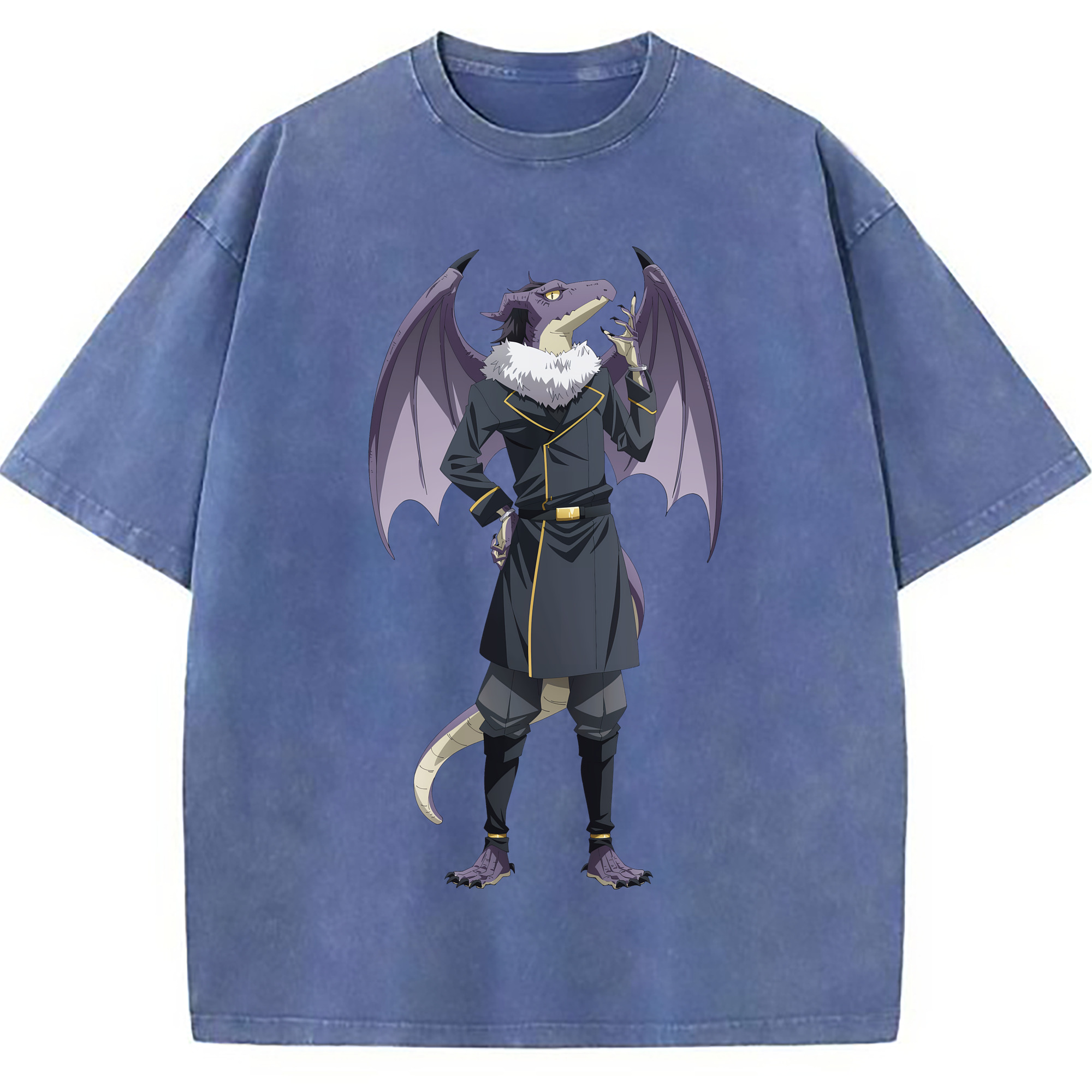 （画像用） 転スラ Regarding Reincarnated to Slime 綿100% ヴィンテージ風 半袖Tシャツ（フロントプリント）