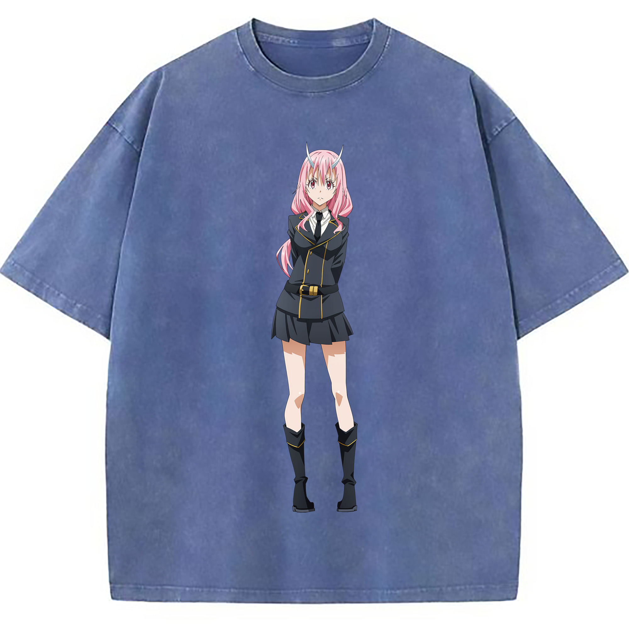 （画像用） 転スラ Regarding Reincarnated to Slime 綿100% ヴィンテージ風 半袖Tシャツ（フロントプリント）