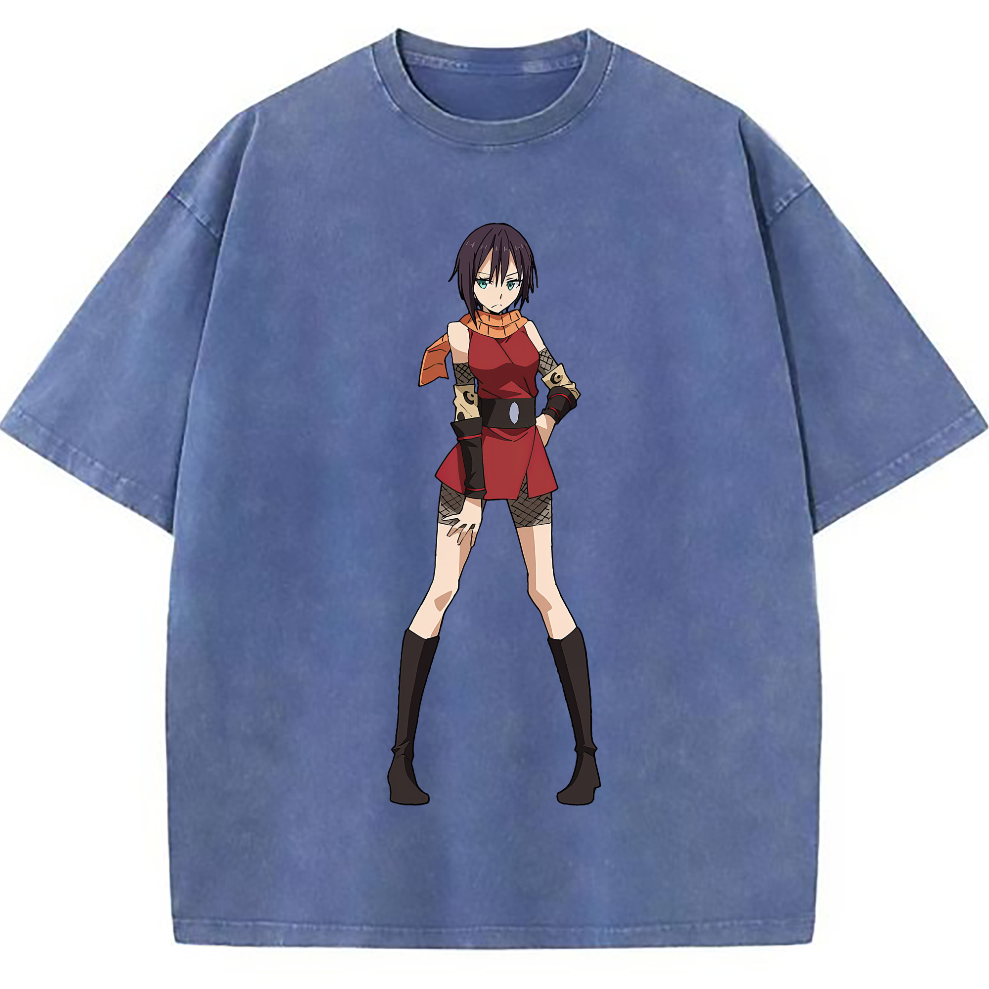 （画像用） 転スラ Regarding Reincarnated to Slime 綿100% ヴィンテージ風 半袖Tシャツ（フロントプリント）