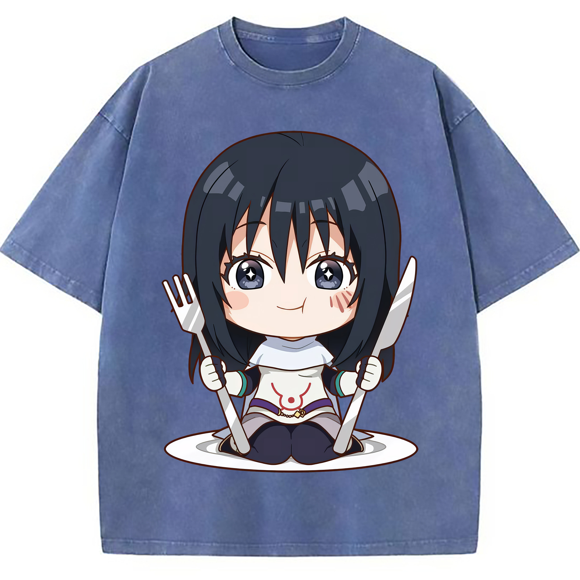 （画像用） 転スラ Regarding Reincarnated to Slime 綿100% ヴィンテージ風 半袖Tシャツ（フロントプリント）