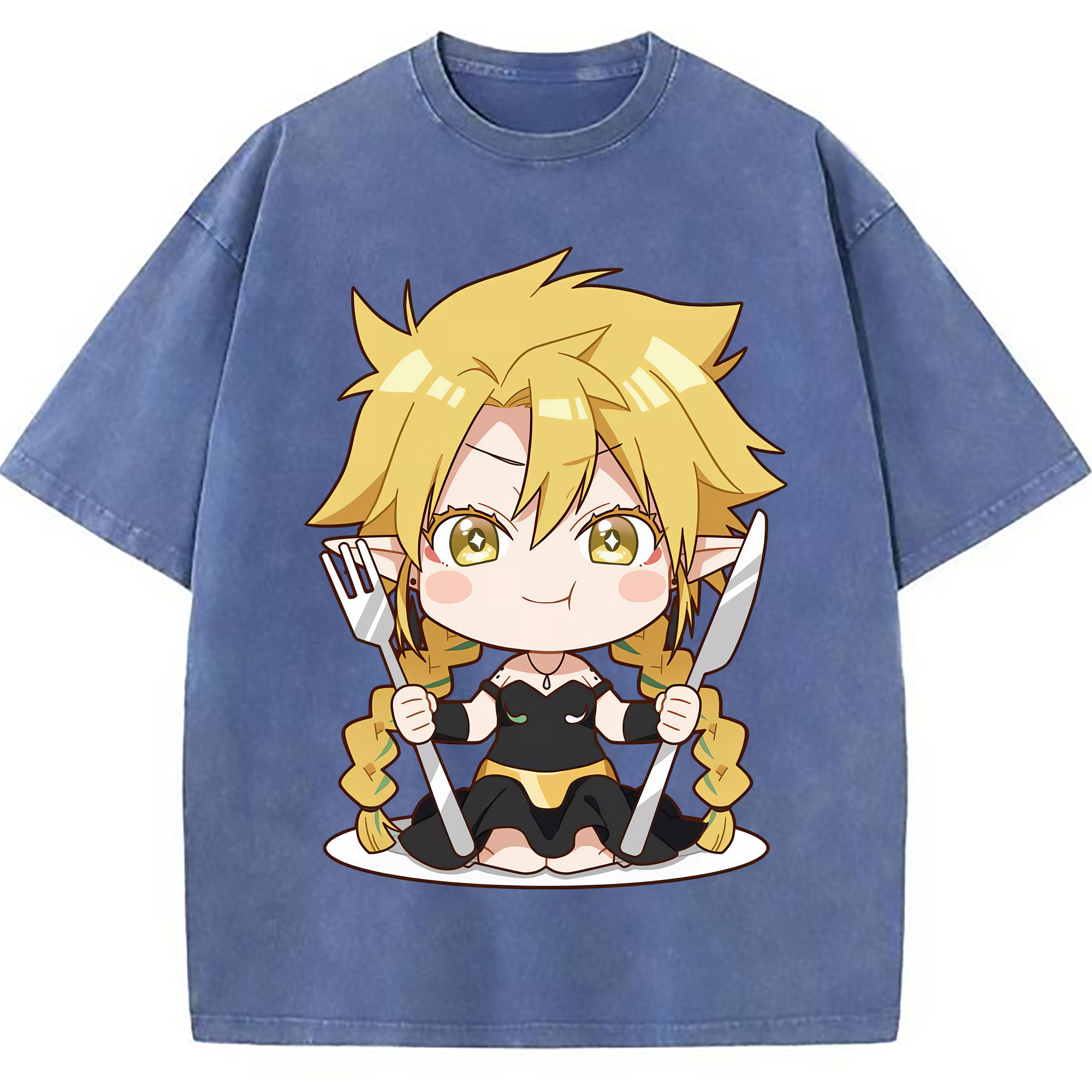 （画像用） 転スラ Regarding Reincarnated to Slime 綿100% ヴィンテージ風 半袖Tシャツ（フロントプリント）