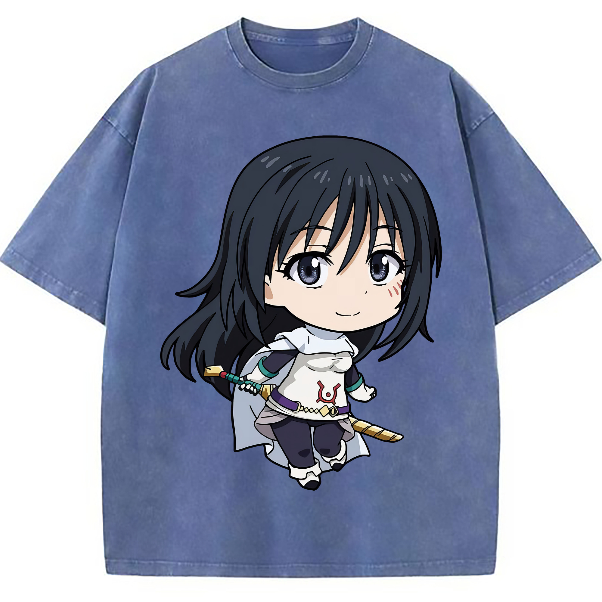 （画像用） 転スラ Regarding Reincarnated to Slime 綿100% ヴィンテージ風 半袖Tシャツ（フロントプリント）