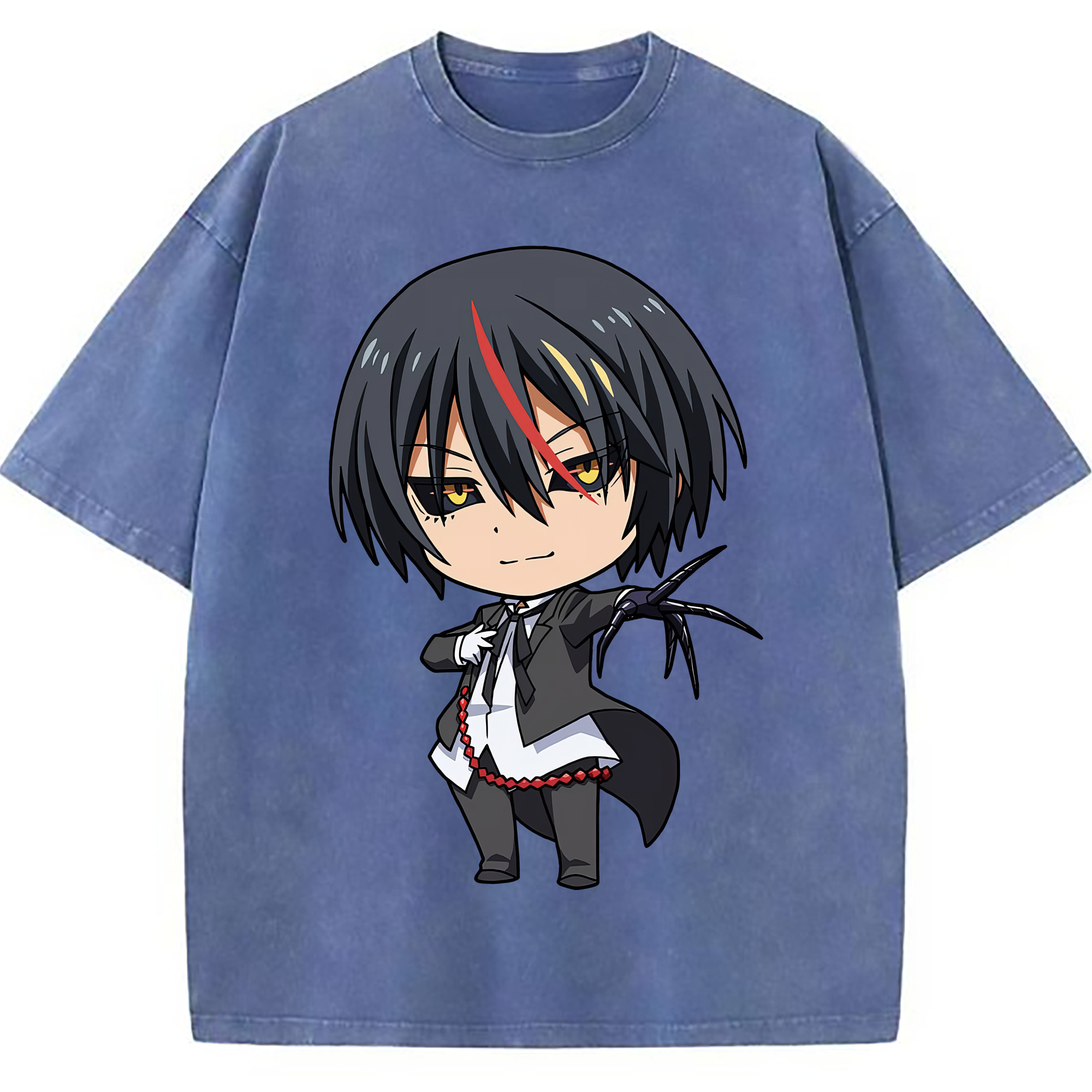 （画像用） 転スラ Regarding Reincarnated to Slime 綿100% ヴィンテージ風 半袖Tシャツ（フロントプリント）