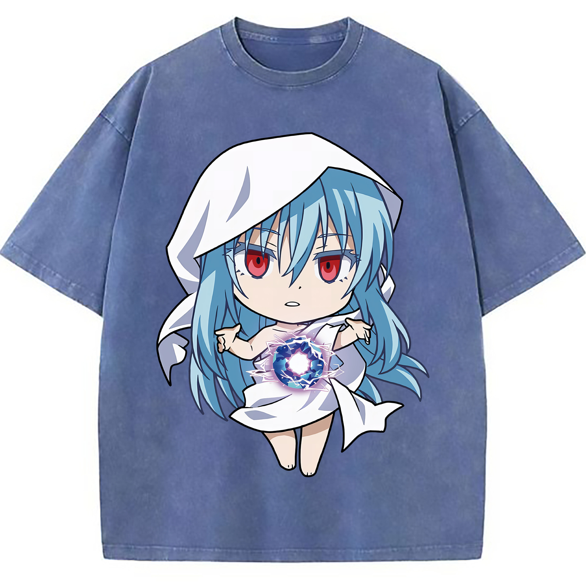 （画像用） 転スラ Regarding Reincarnated to Slime 綿100% ヴィンテージ風 半袖Tシャツ（フロントプリント）