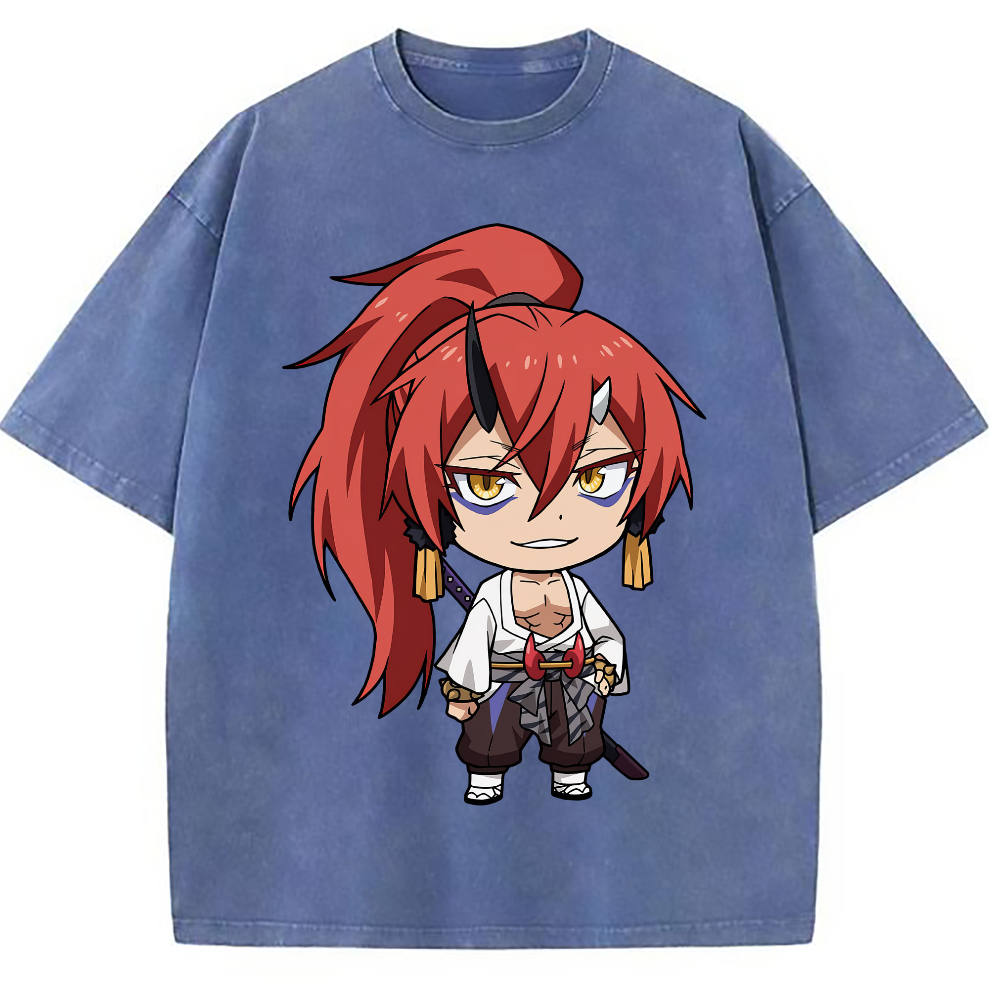 （画像用） 転スラ Regarding Reincarnated to Slime 綿100% ヴィンテージ風 半袖Tシャツ（フロントプリント）