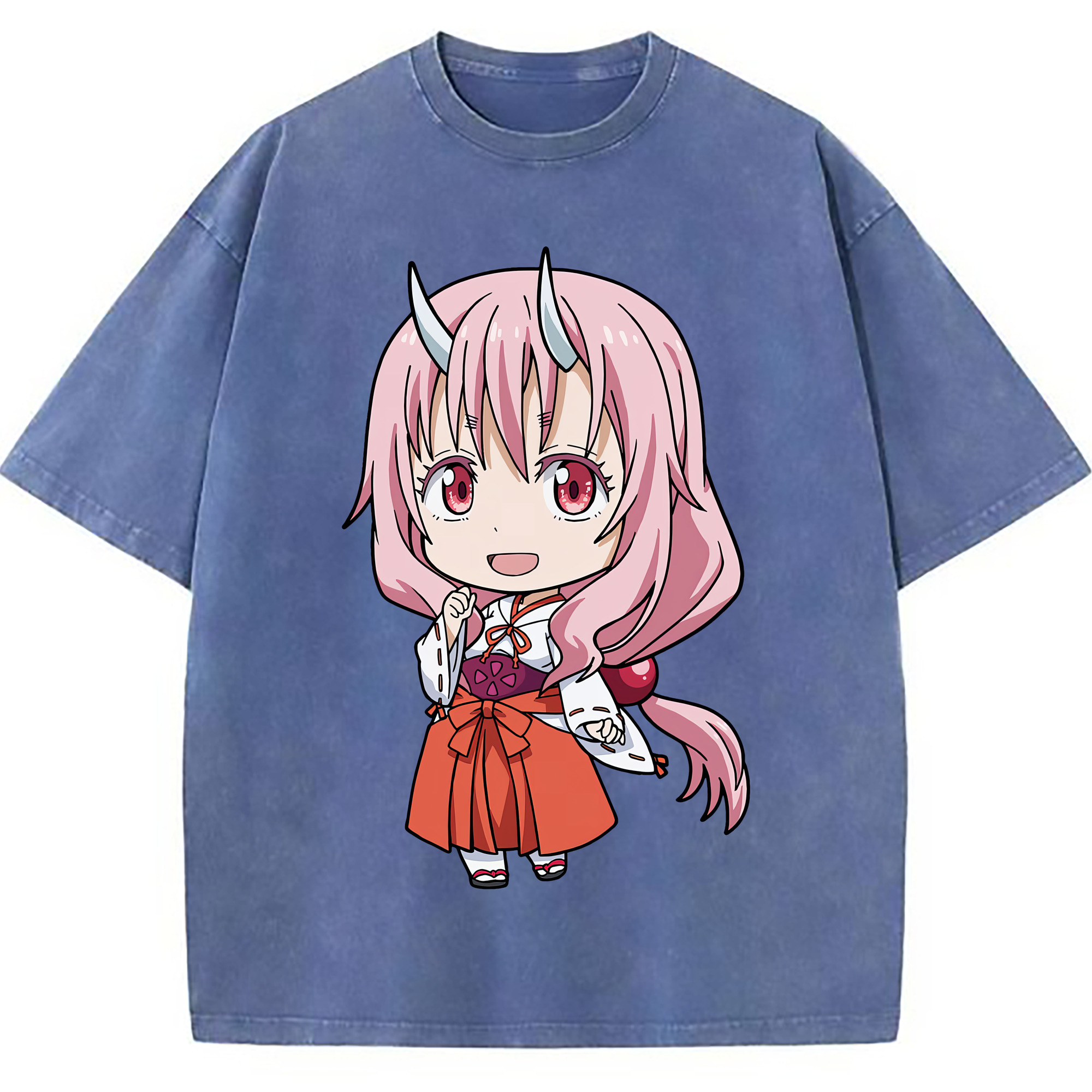 （画像用） 転スラ Regarding Reincarnated to Slime 綿100% ヴィンテージ風 半袖Tシャツ（フロントプリント）