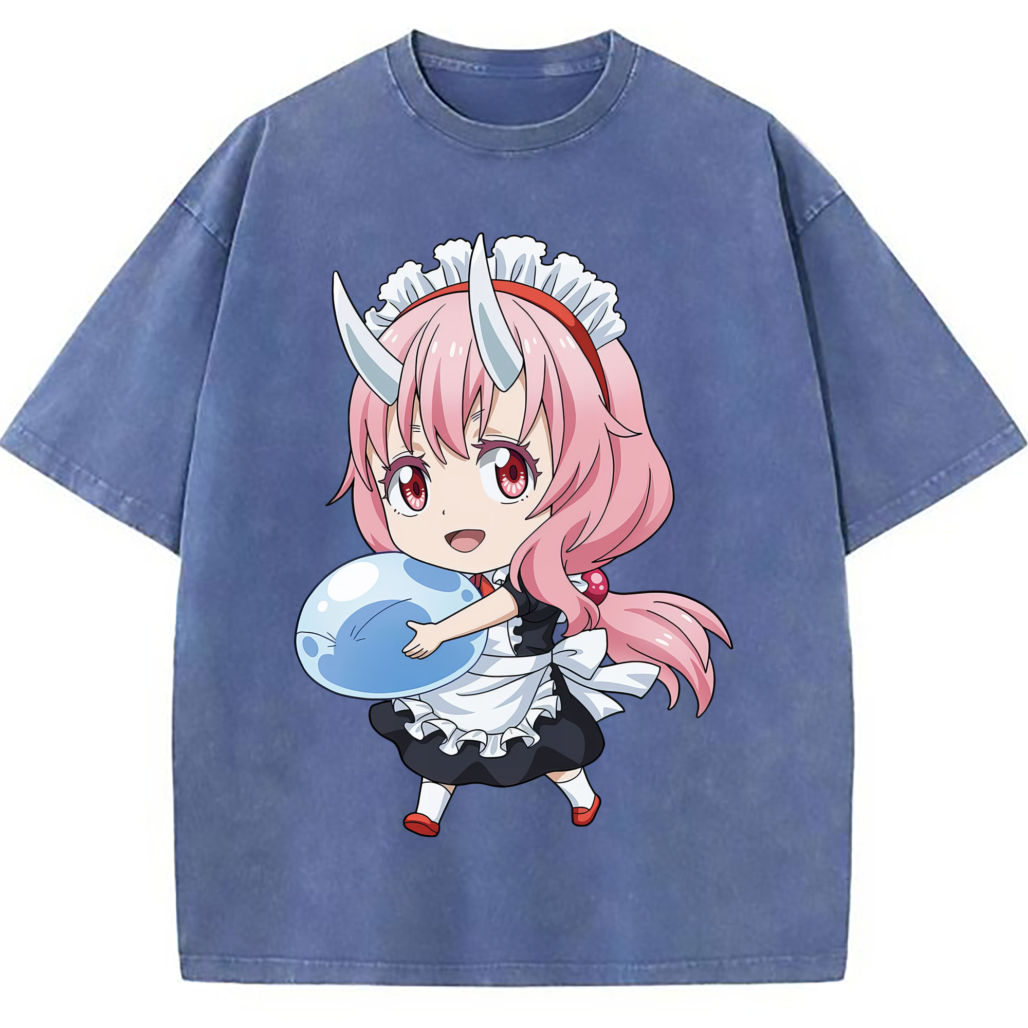 （画像用） 転スラ Regarding Reincarnated to Slime 綿100% ヴィンテージ風 半袖Tシャツ（フロントプリント）