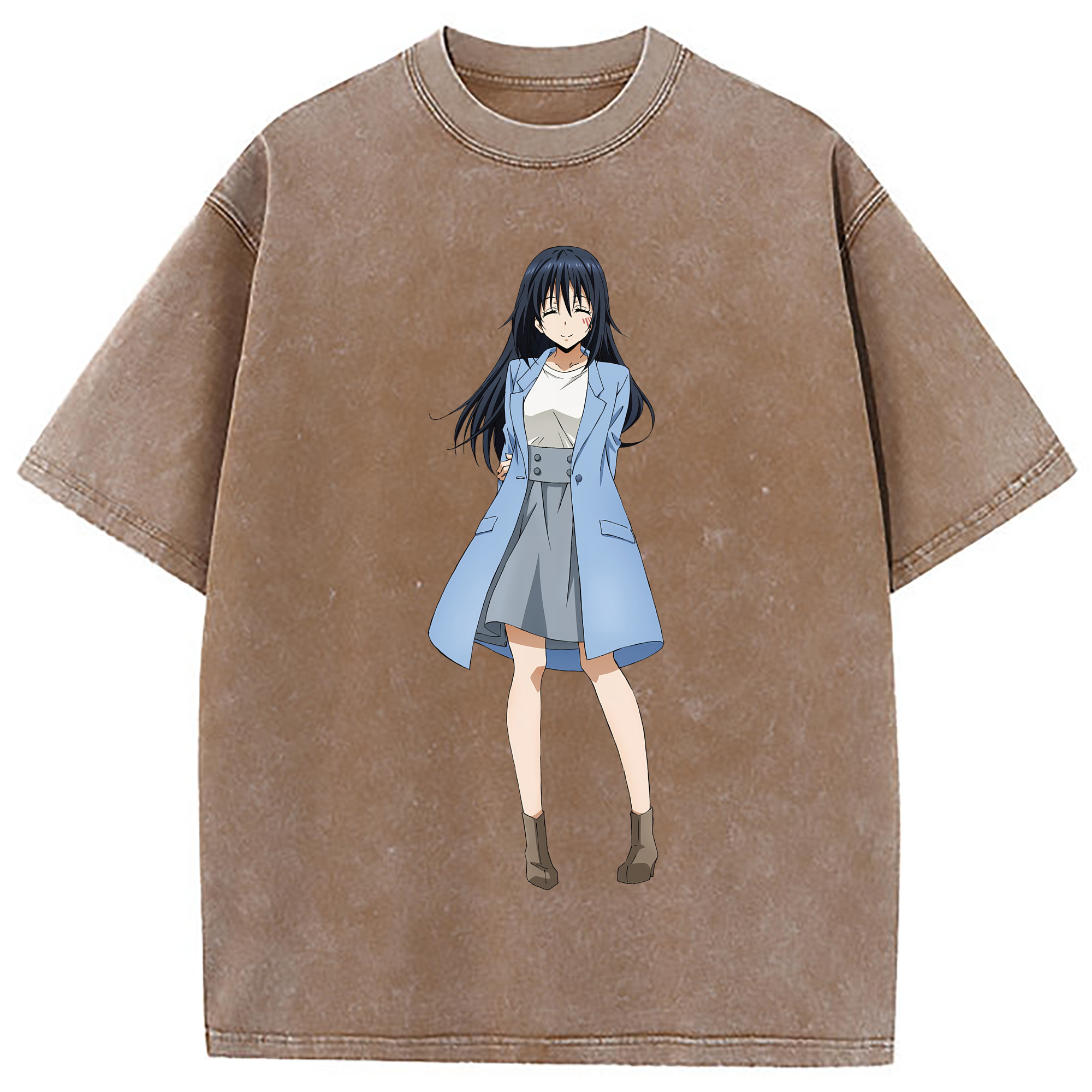 （画像用） 転スラ Regarding Reincarnated to Slime 綿100% ヴィンテージ風 半袖Tシャツ（フロントプリント）