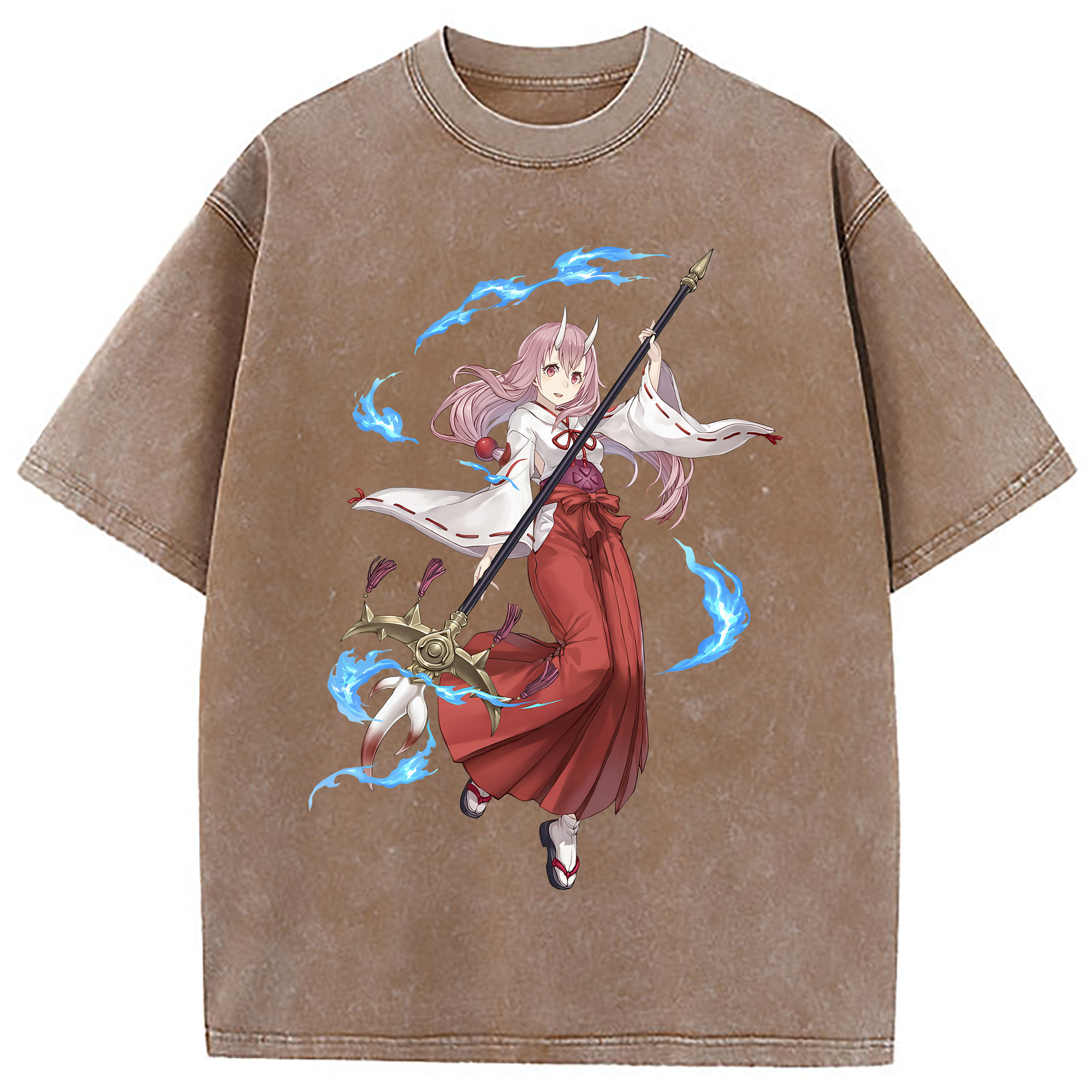 （画像用） 転スラ Regarding Reincarnated to Slime 綿100% ヴィンテージ風 半袖Tシャツ（フロントプリント）