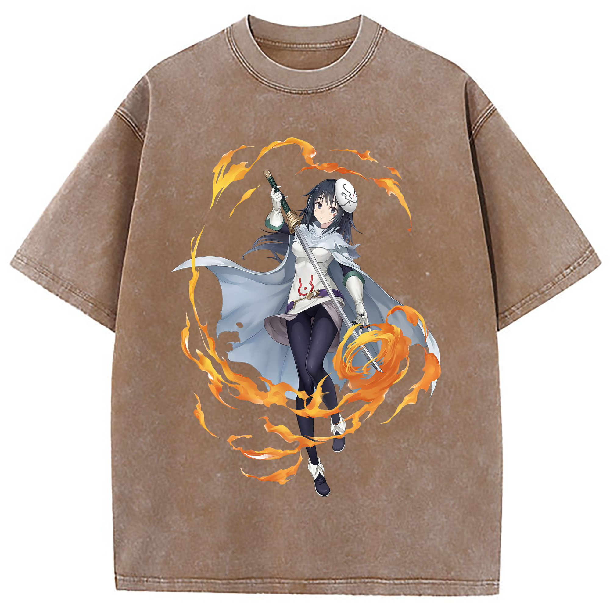 （画像用） 転スラ Regarding Reincarnated to Slime 綿100% ヴィンテージ風 半袖Tシャツ（フロントプリント）