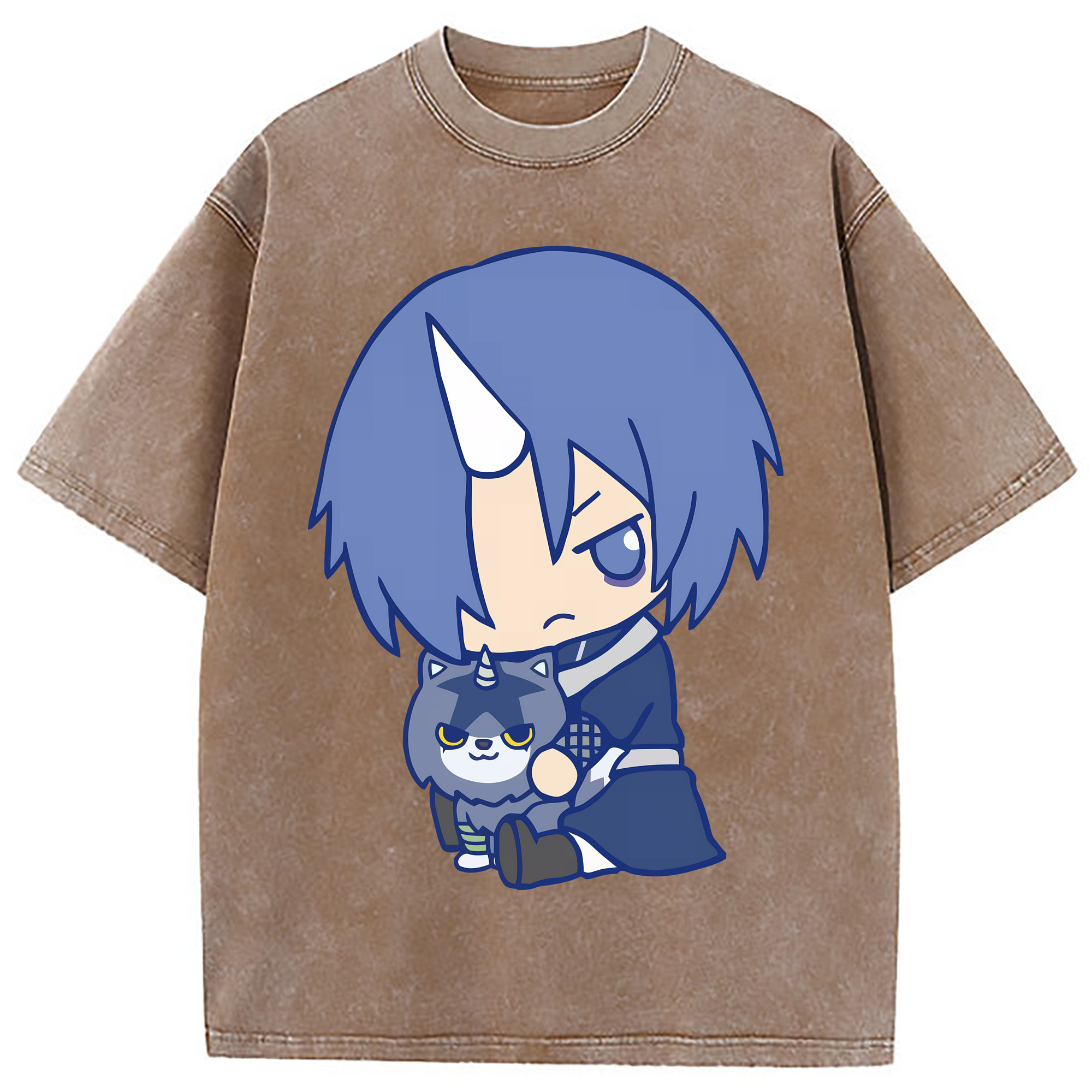 （画像用） 転スラ Regarding Reincarnated to Slime 綿100% ヴィンテージ風 半袖Tシャツ（フロントプリント）