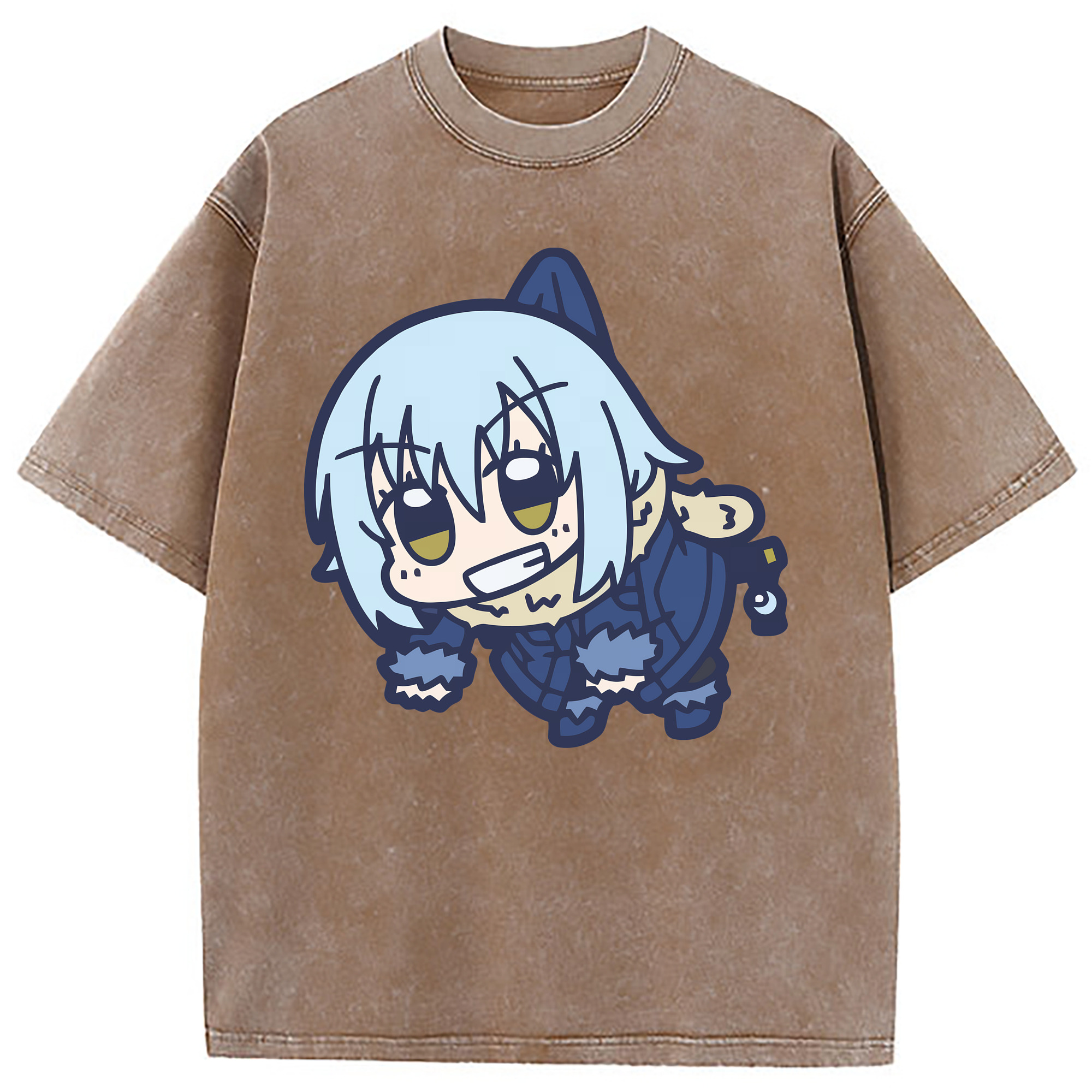 （画像用） 転スラ Regarding Reincarnated to Slime 綿100% ヴィンテージ風 半袖Tシャツ（フロントプリント）