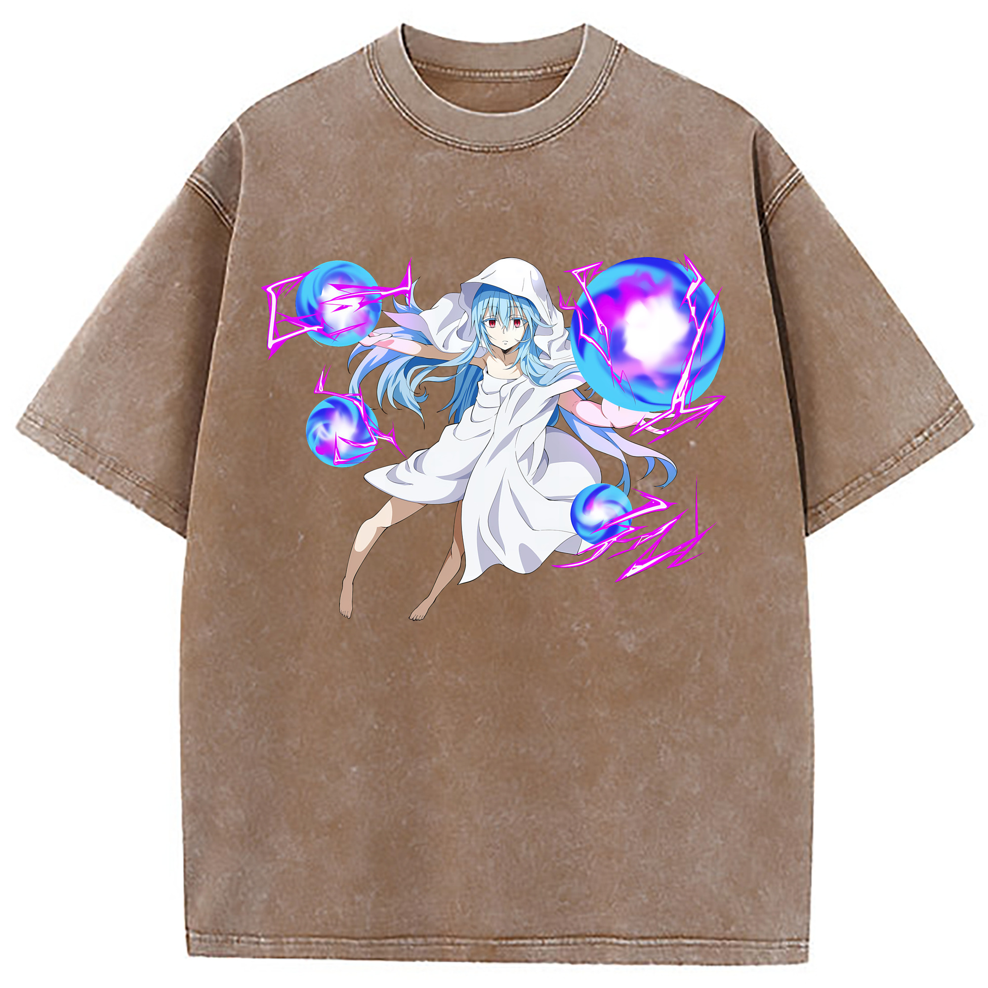 （画像用） 転スラ Regarding Reincarnated to Slime 綿100% ヴィンテージ風 半袖Tシャツ（フロントプリント）